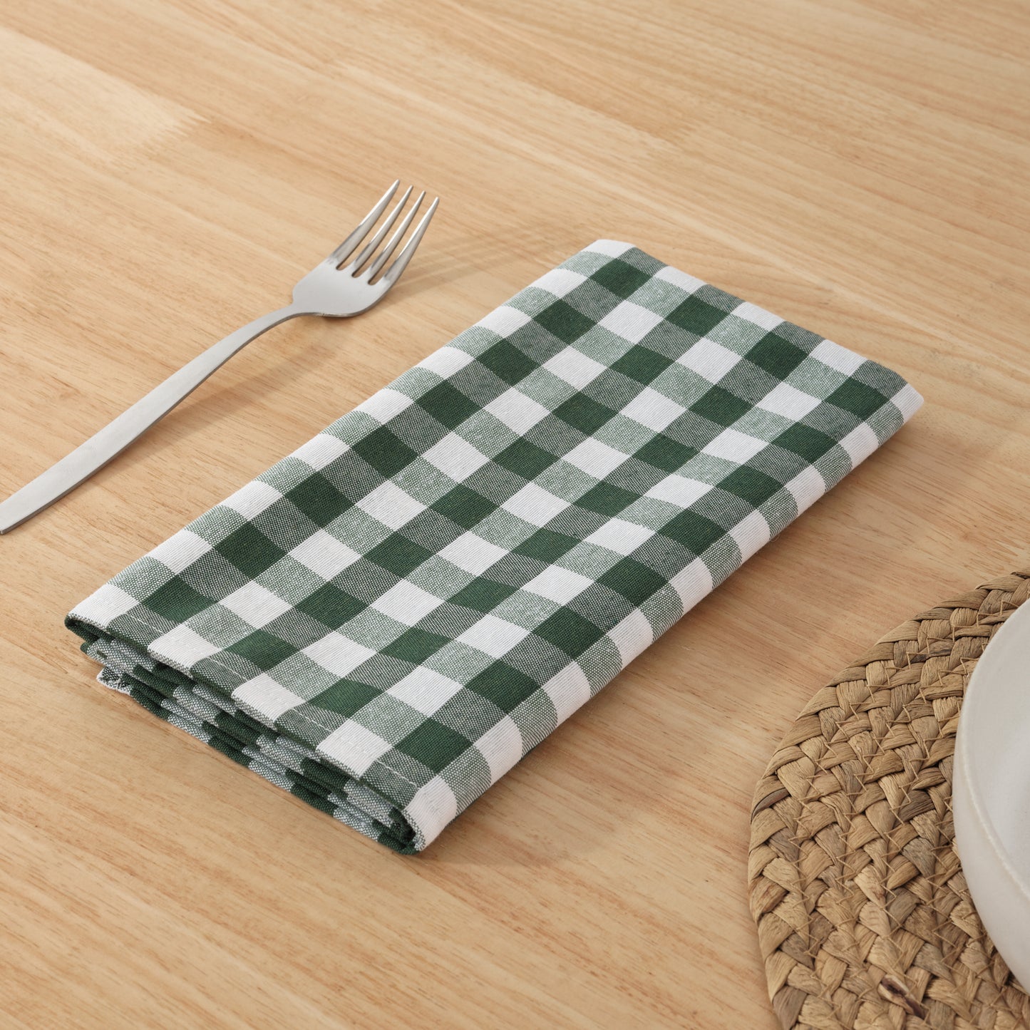 Pack 6 unidades servilletas Vichy Verde - 45x45 cm