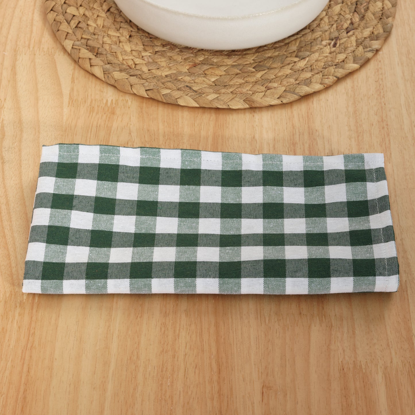 Pack 6 unidades servilletas Vichy Verde - 45x45 cm