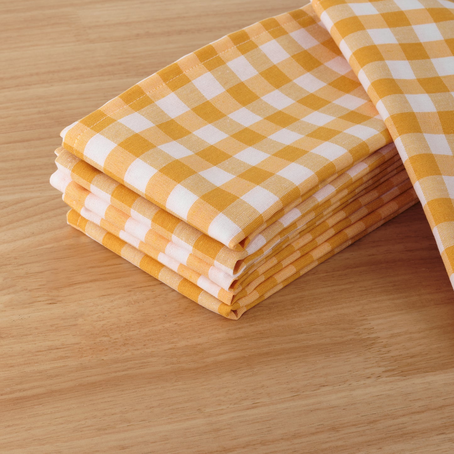 Pack 6 unidades servilletas Vichy Amarillo - 45x45 cm