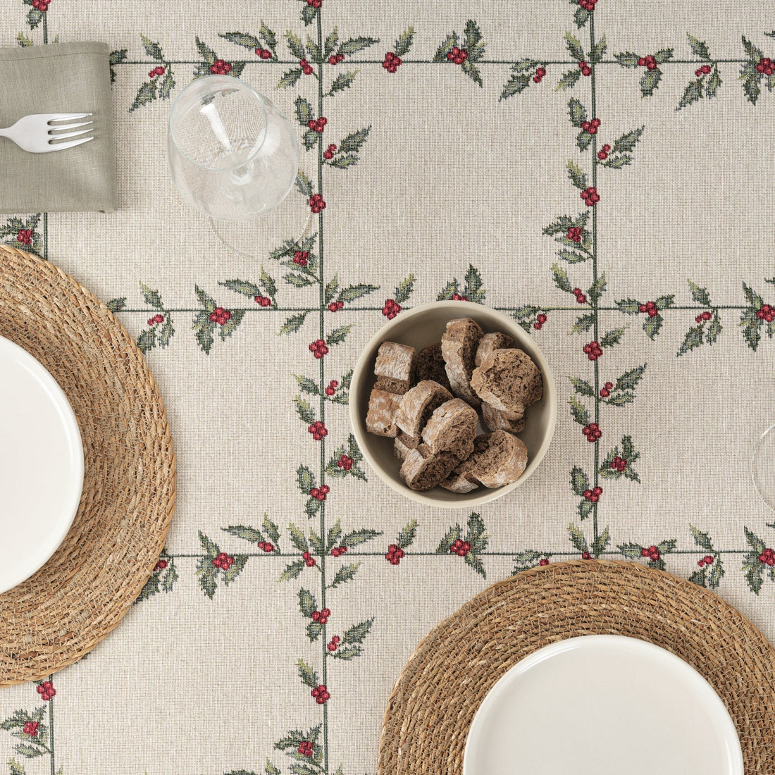 Mantel antimanchas premium jacquard 33711B