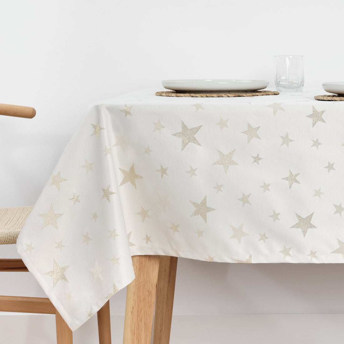 Nappe en tissu jacquard fil doré PSC4736A