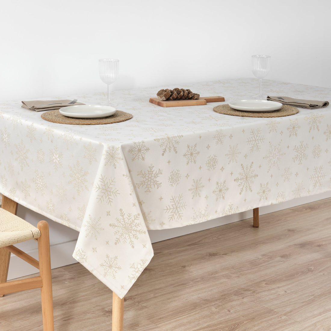 Nappe en tissu jacquard fil doré PSC4821
