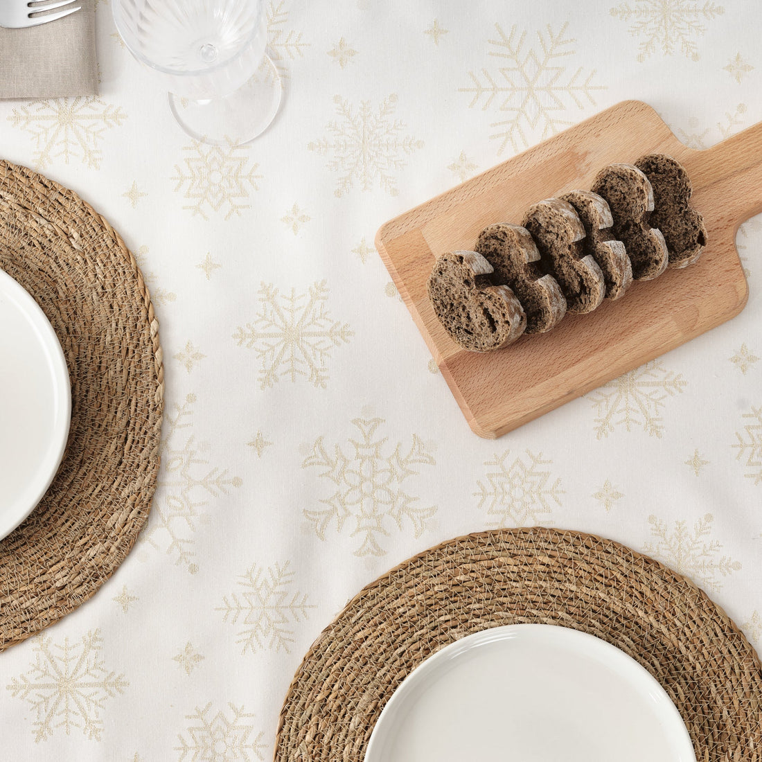 Nappe en tissu jacquard fil doré PSC4821