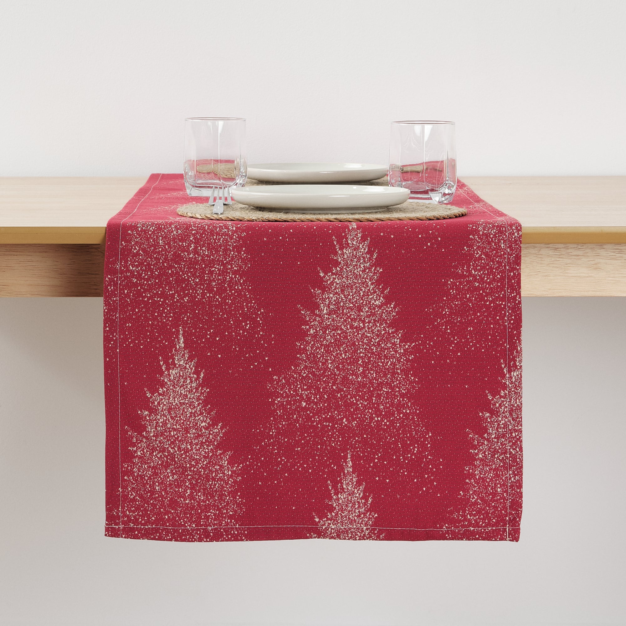 Chemin de table jacquard réversible 33740 45x140 cm