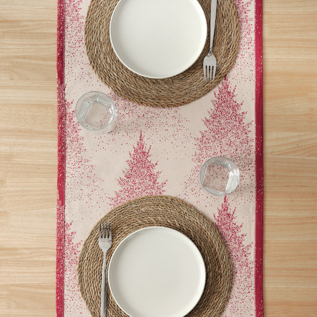 Chemin de table jacquard réversible 33740 45x140 cm