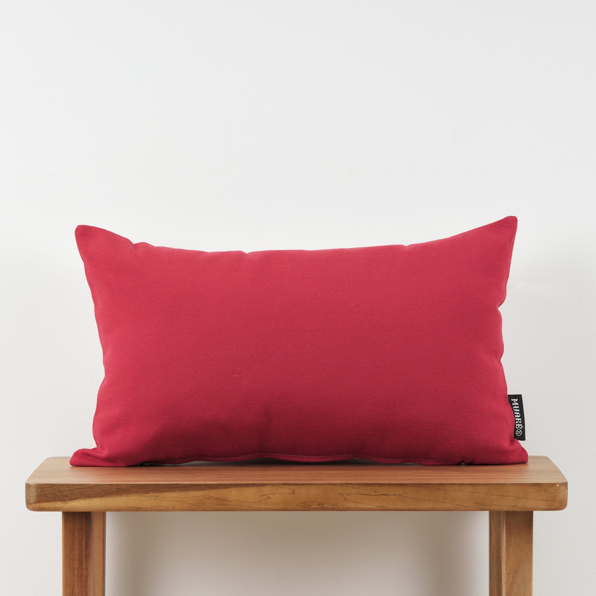 Housse de coussin jacquard réversible 30x50 cm ROUGE UNIQUE