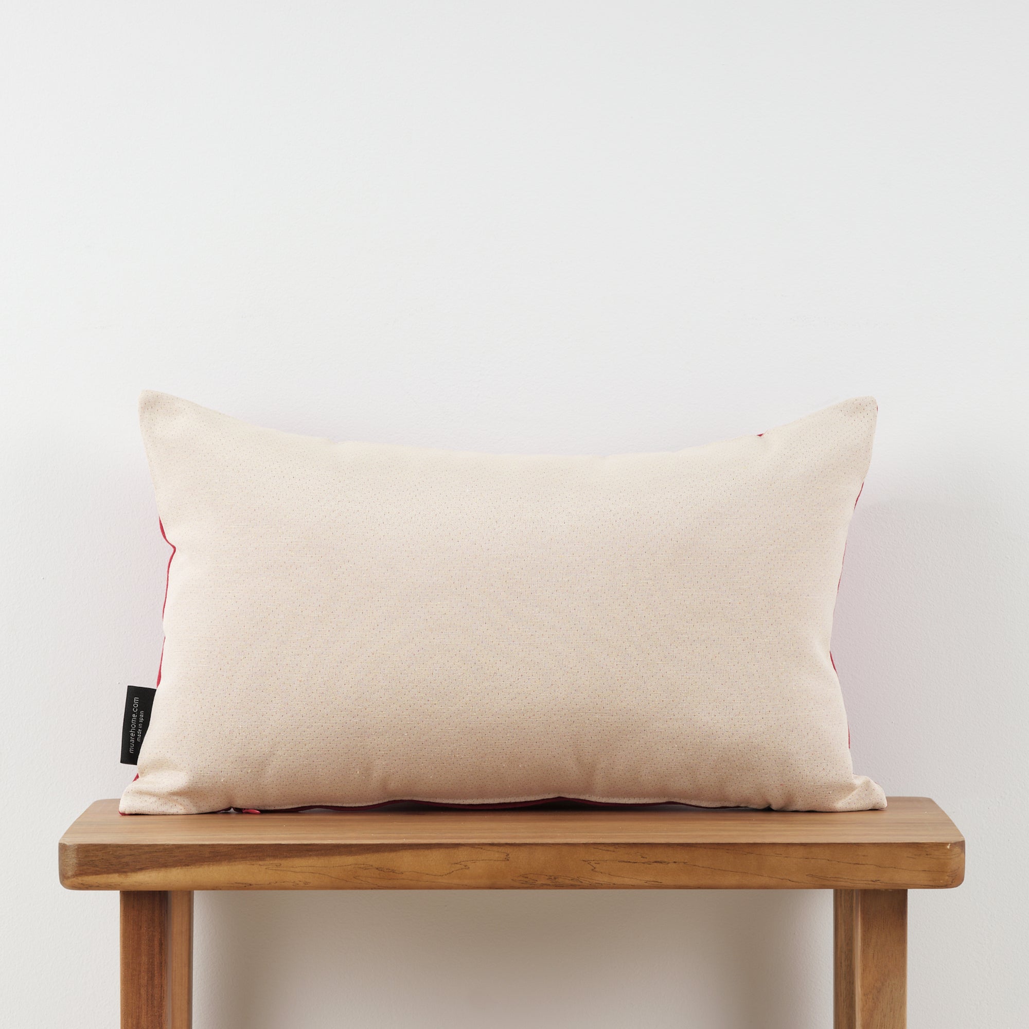 Housse de coussin jacquard réversible 30x50 cm ROUGE UNIQUE