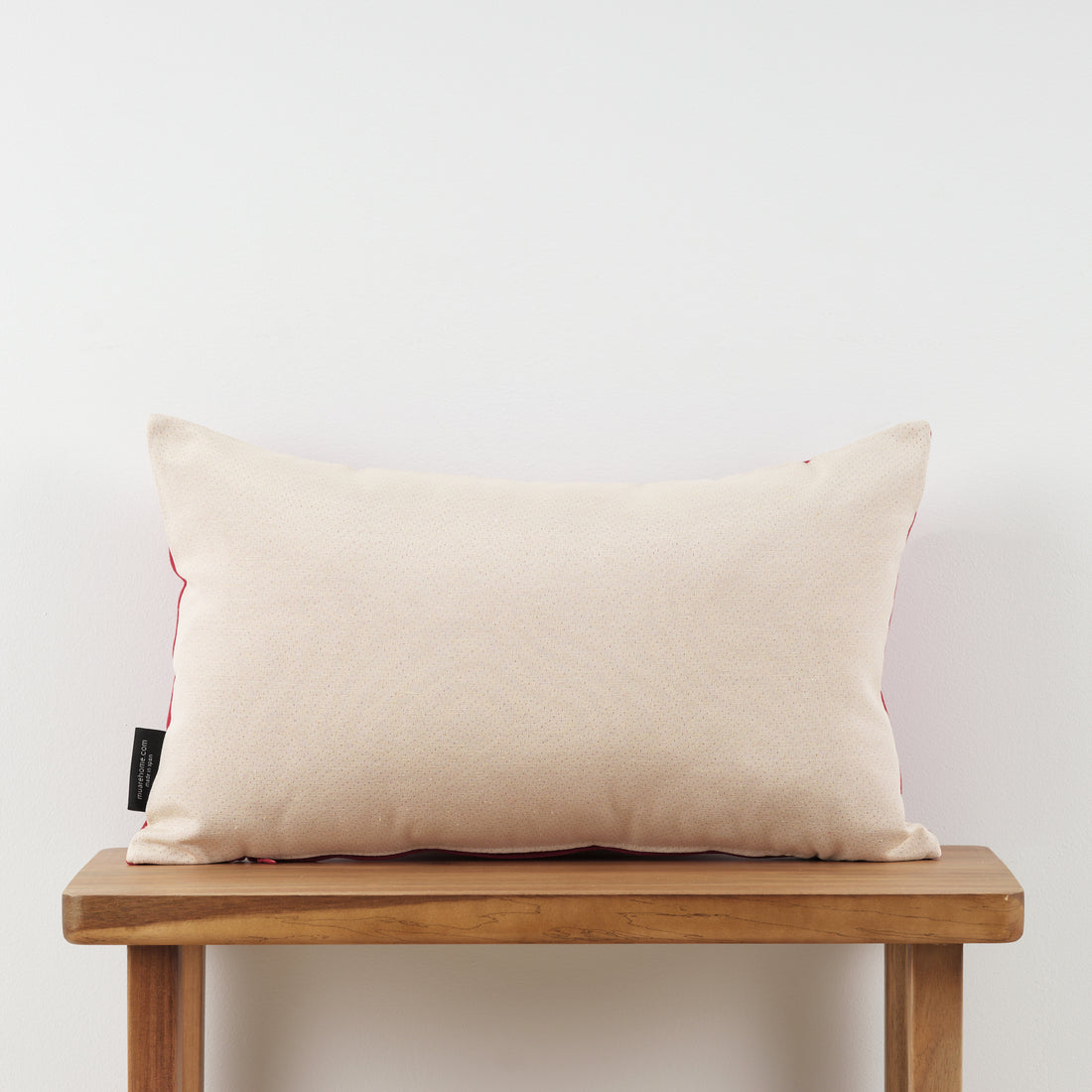 Housse de coussin jacquard réversible 30x50 cm ROUGE UNIQUE