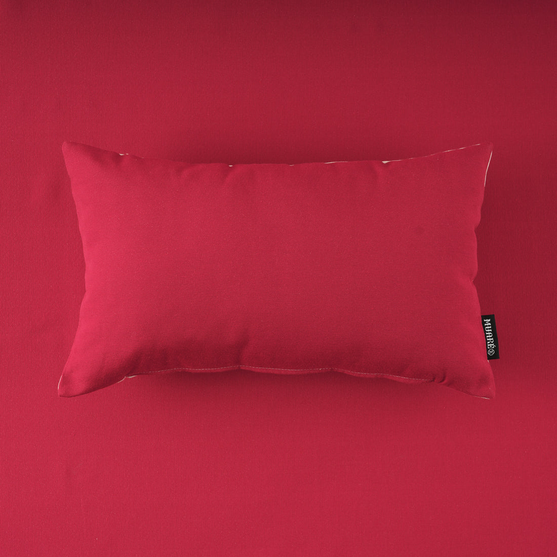 Housse de coussin jacquard réversible 30x50 cm ROUGE UNIQUE