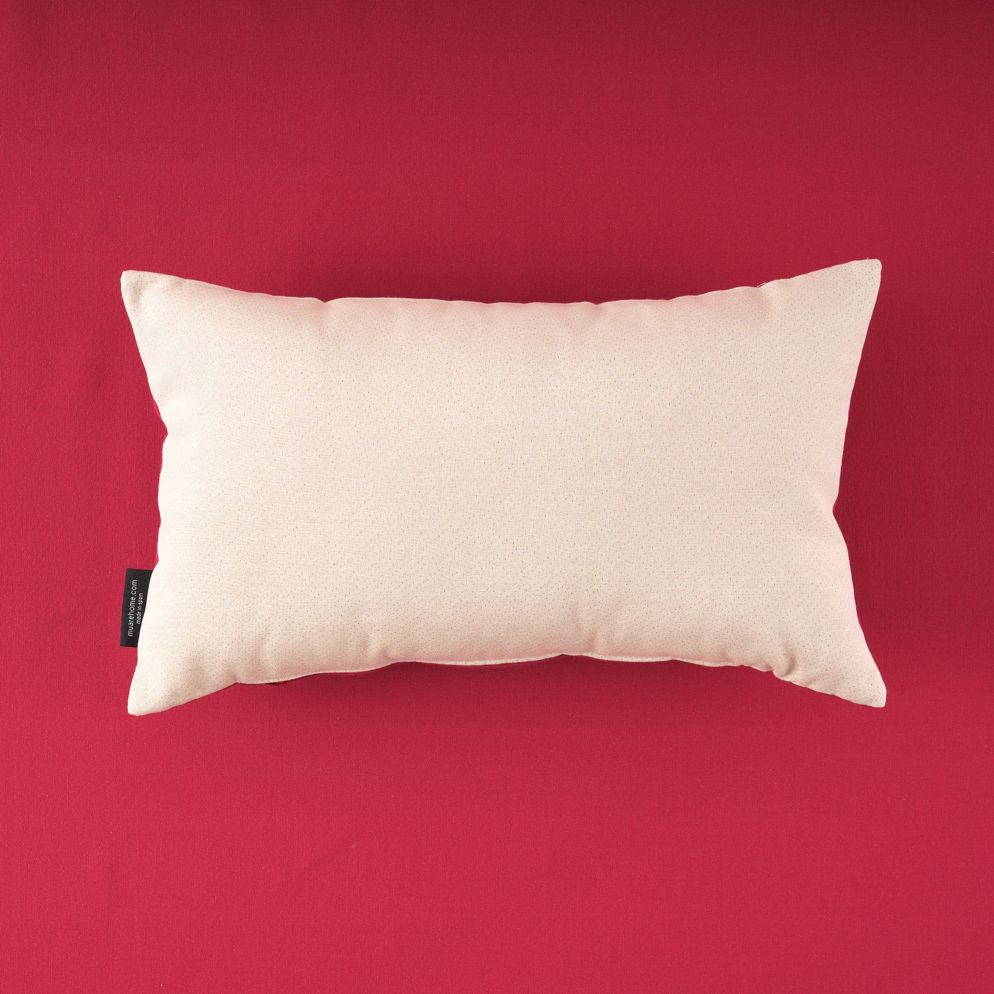 Housse de coussin jacquard réversible 30x50 cm ROUGE UNIQUE