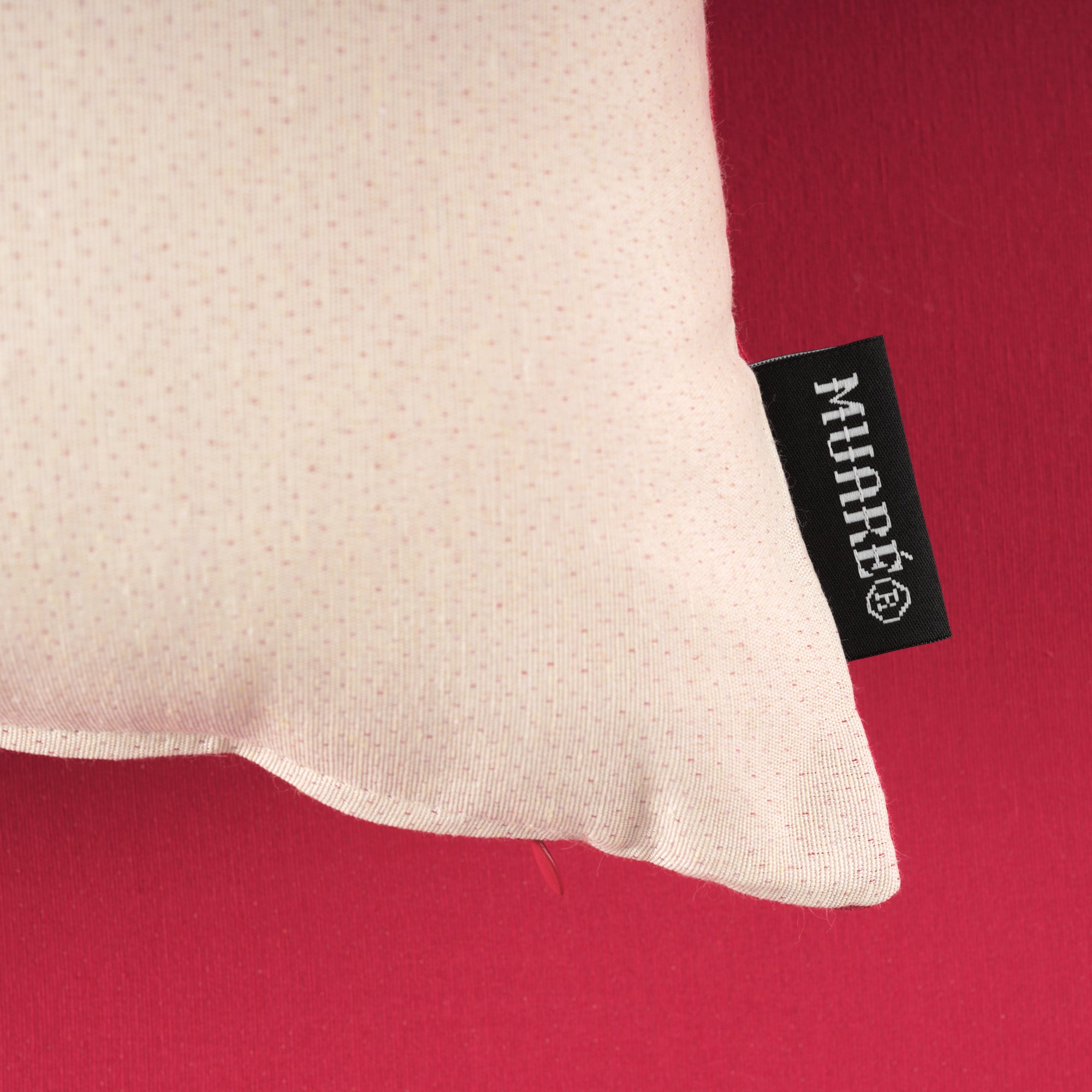 Housse de coussin jacquard réversible 30x50 cm ROUGE UNIQUE