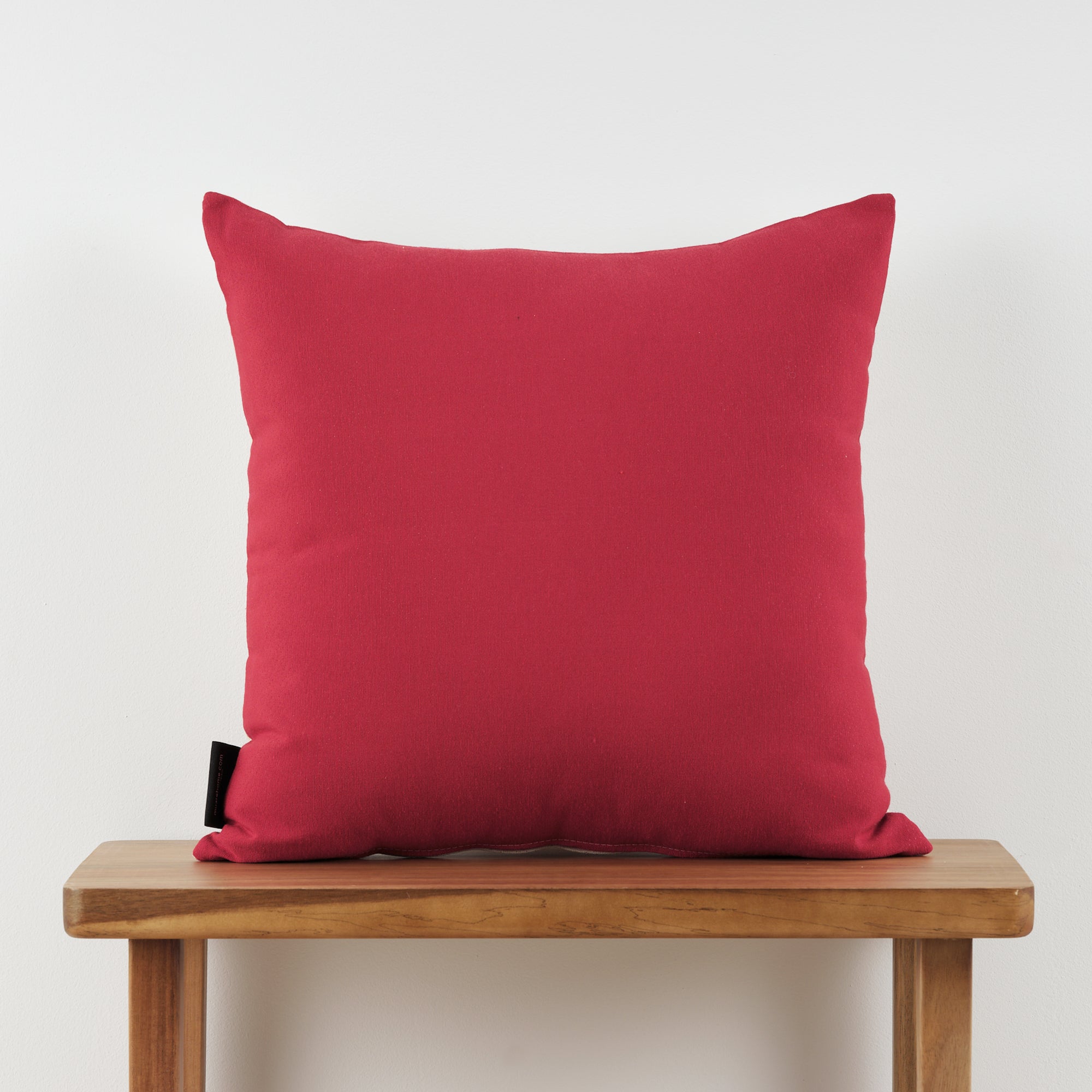 Housse de coussin jacquard réversible 45x45 cm ROUGE UNIQUE