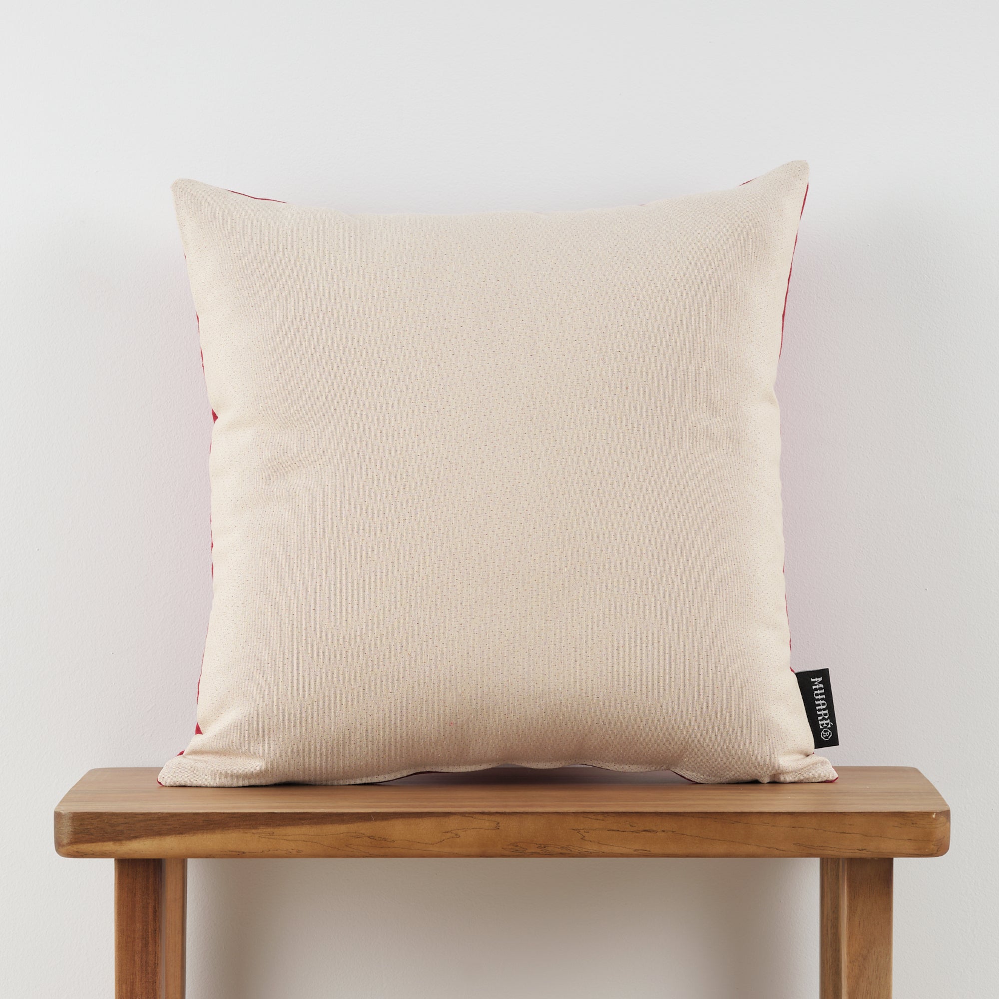 Housse de coussin jacquard réversible 45x45 cm ROUGE UNIQUE