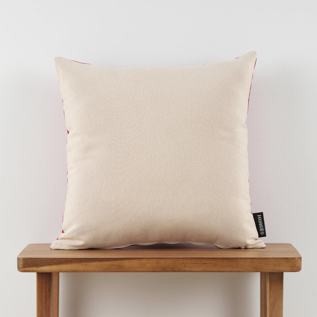 Housse de coussin jacquard réversible 45x45 cm ROUGE UNIQUE