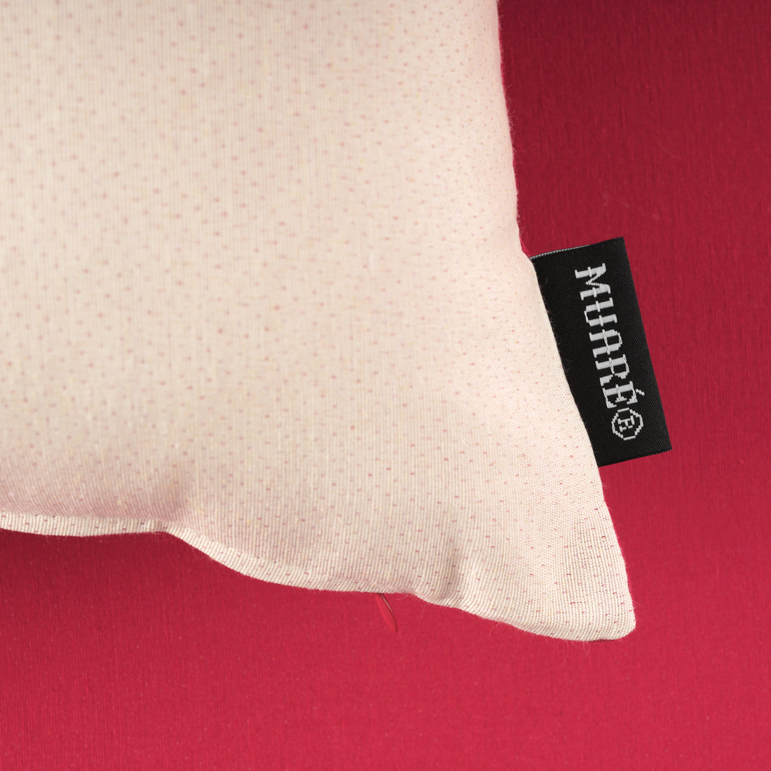 Housse de coussin jacquard réversible 45x45 cm ROUGE UNIQUE