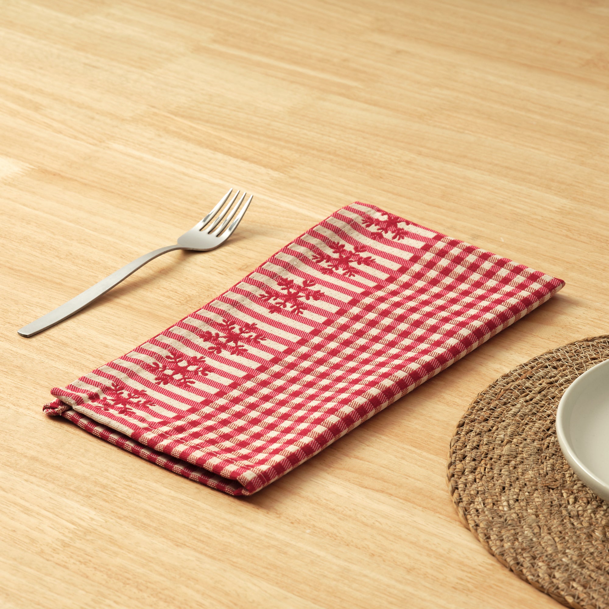 Lot de 2 serviettes jacquard réversibles 33739B 30x40 cm