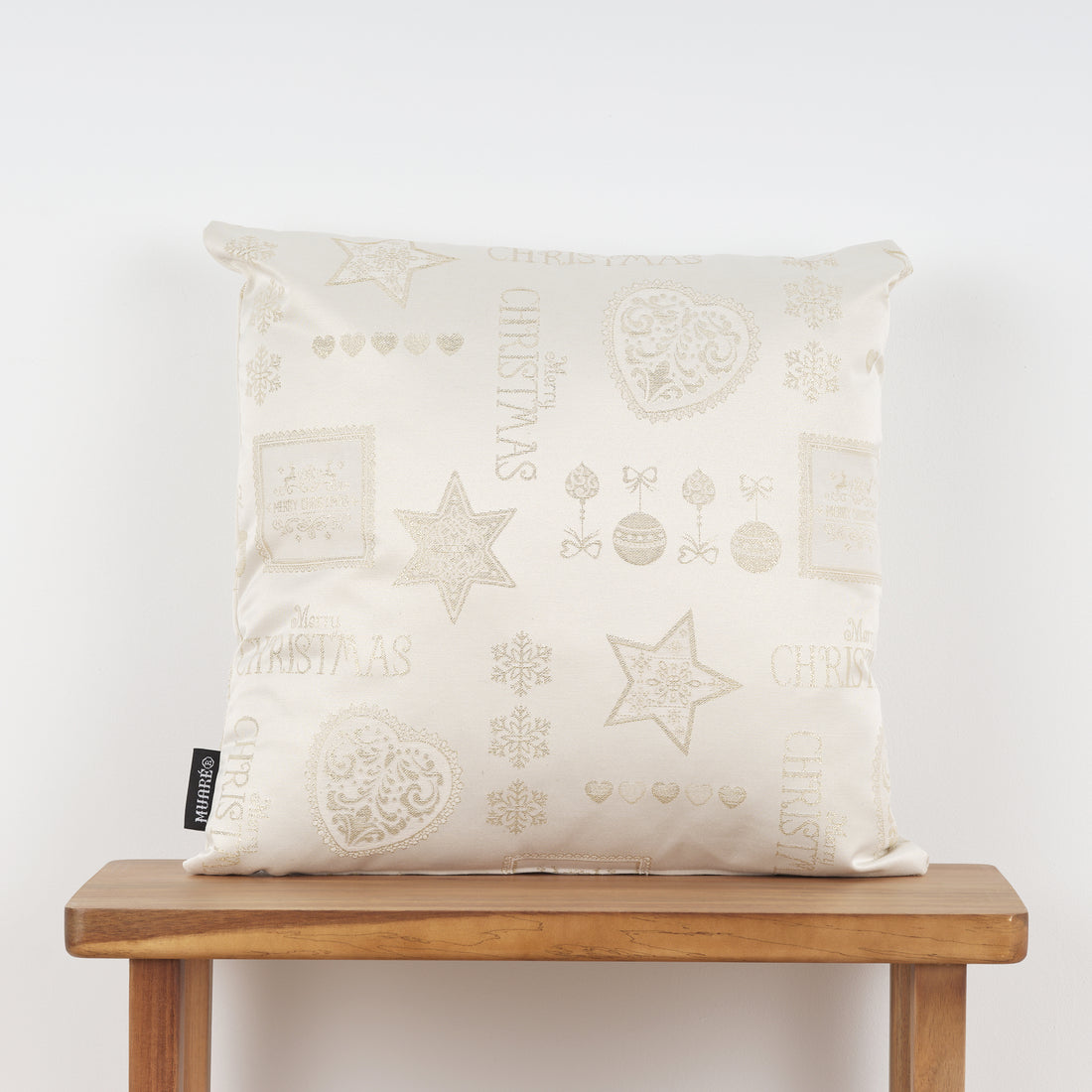 Funda de cojín jacquard hilo dorado 45x45 cm PSC4732A