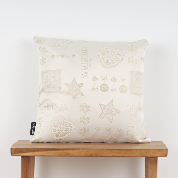 Housse de coussin jacquard fil doré 45x45 cm PSC4732A