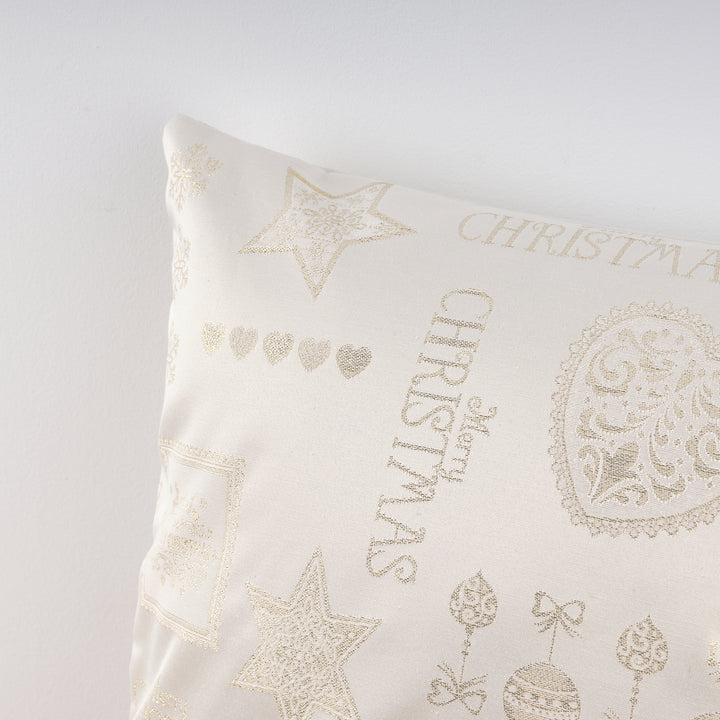 Housse de coussin jacquard fil doré 45x45 cm PSC4732A