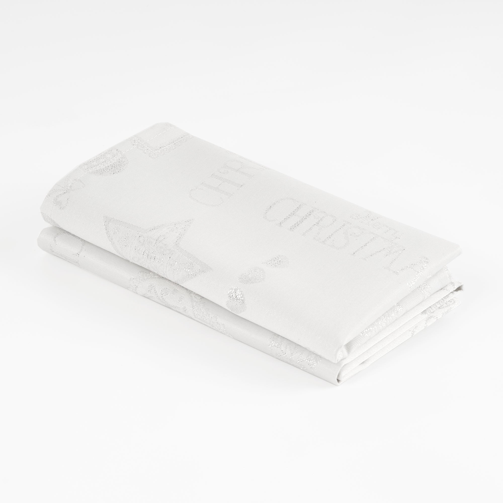 Paquet de 2 unités serviette jacquard fil argent PSC4732A 45x45 cm