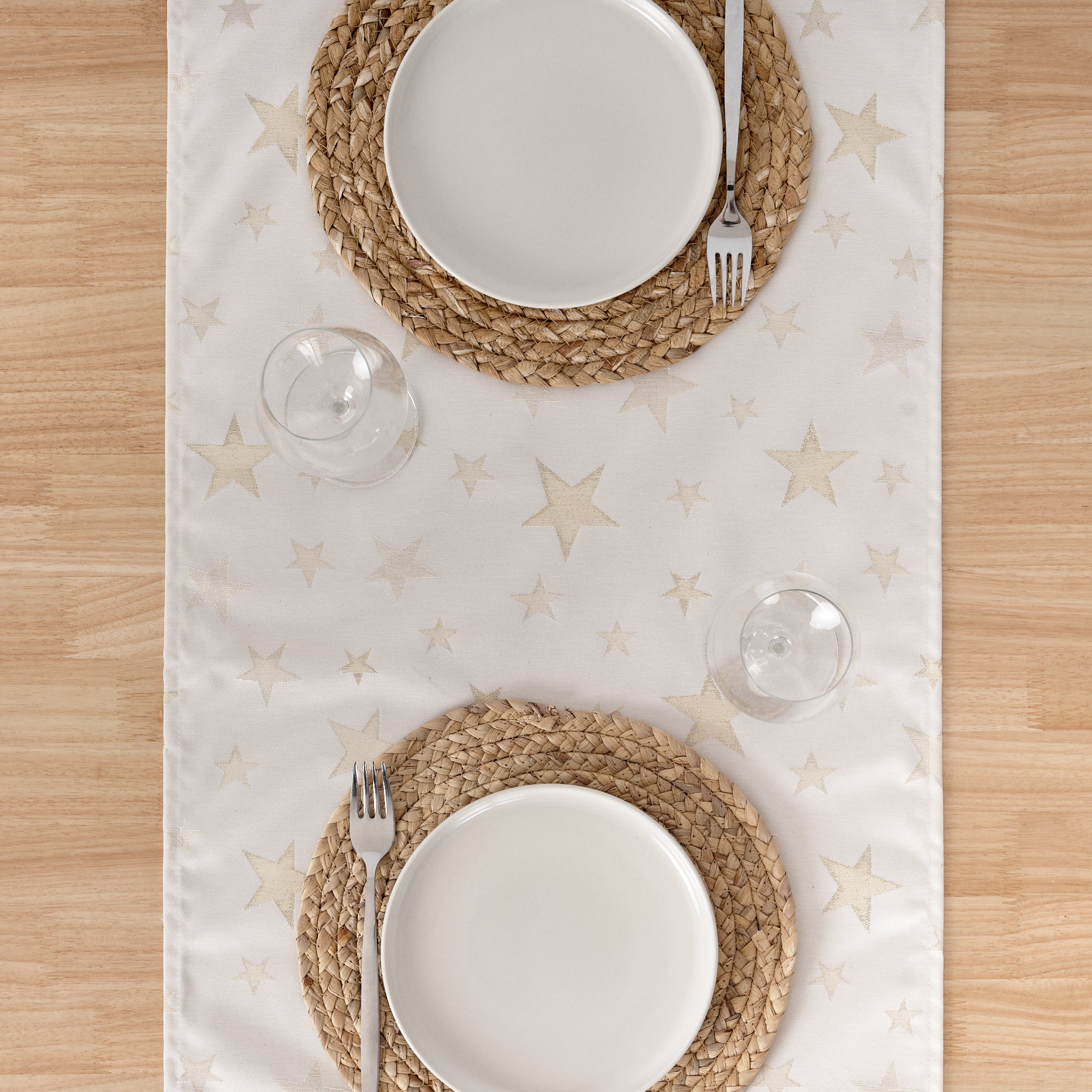 Camino de mesa jacquard hilo dorado PSC4736A 45x140 cm