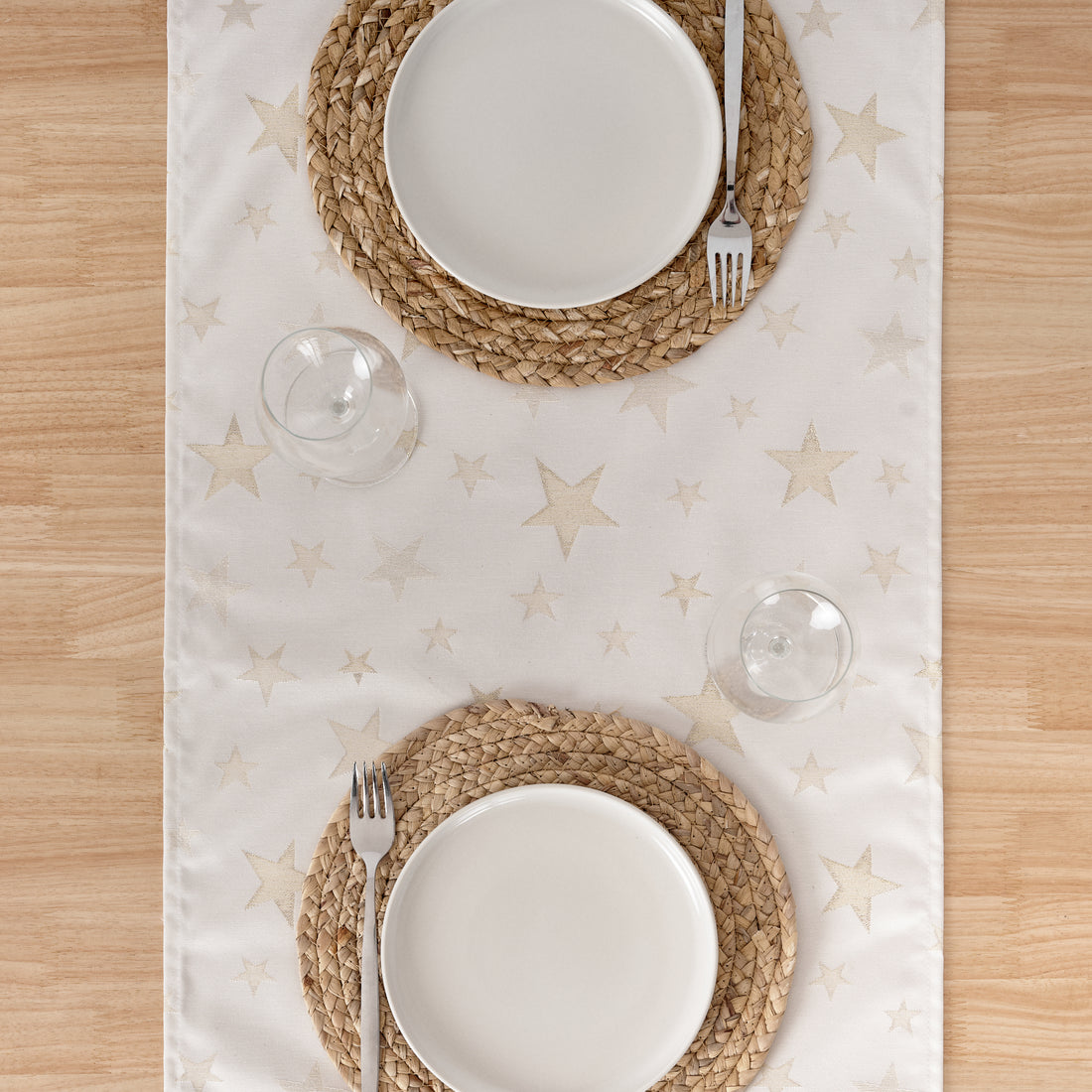 Camino de mesa jacquard hilo dorado PSC4736A 45x140 cm
