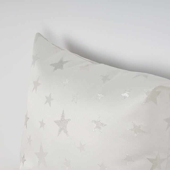 Housse de coussin jacquard fil argent 45x45 cm PSC4736A