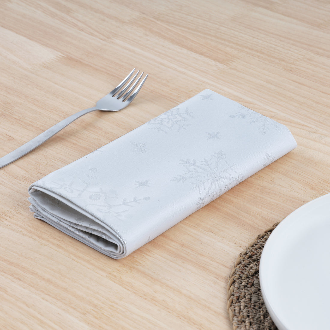 Paquet de 2 unités serviette jacquard fil argent PSC4821 45x45 cm