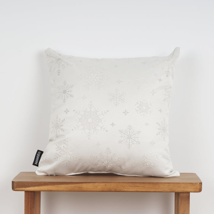 Housse de coussin jacquard fil argent 45x45 cm PSC4821