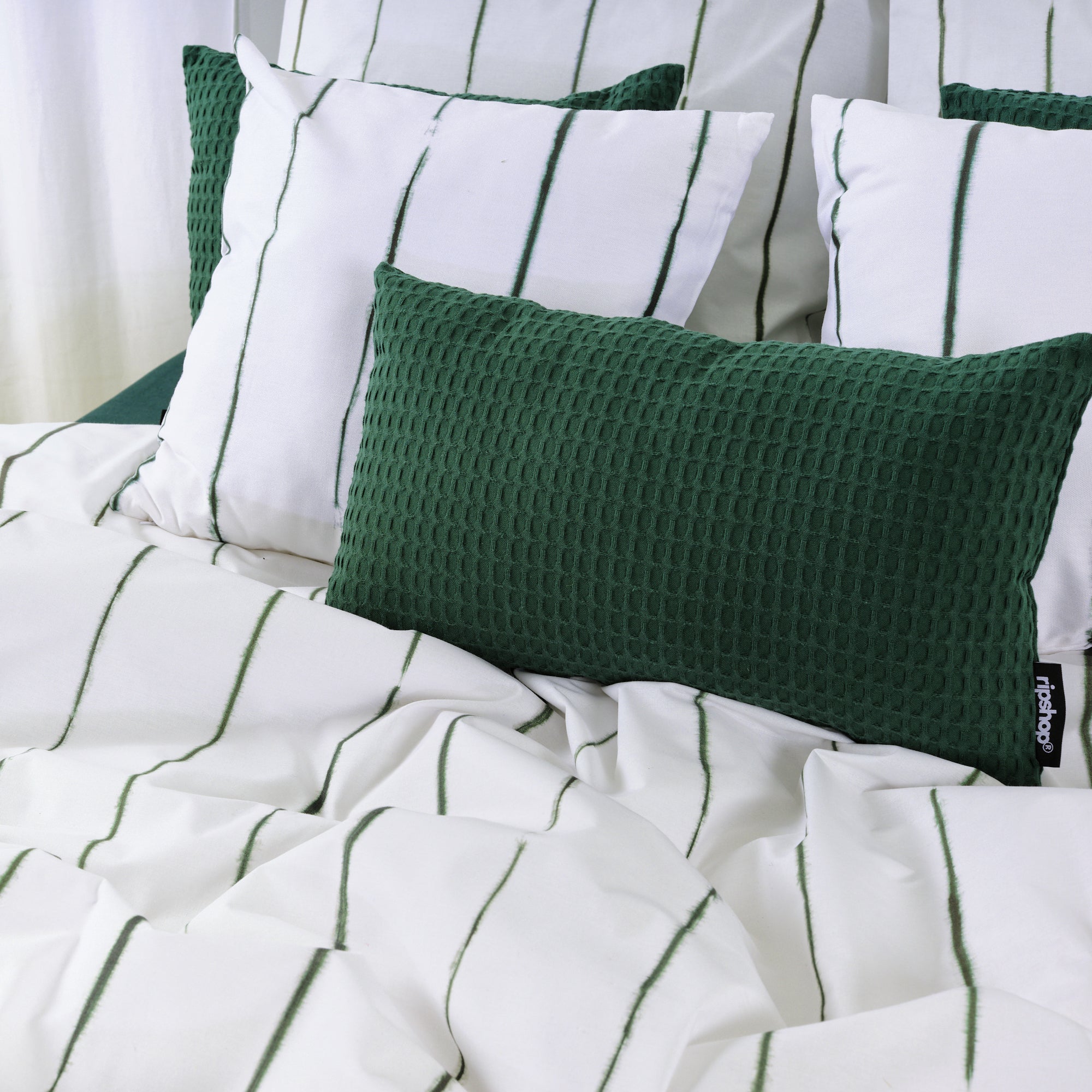Housse de couette Andover Vert foncé 100% coton