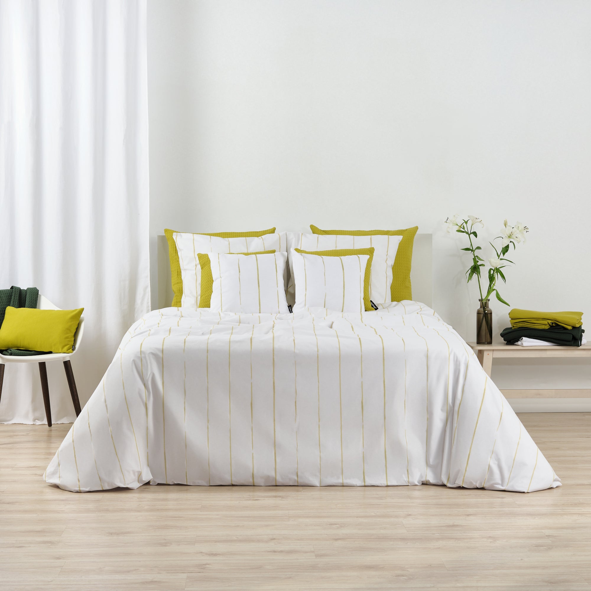 Housse de couette Andover Vert clair 100% coton