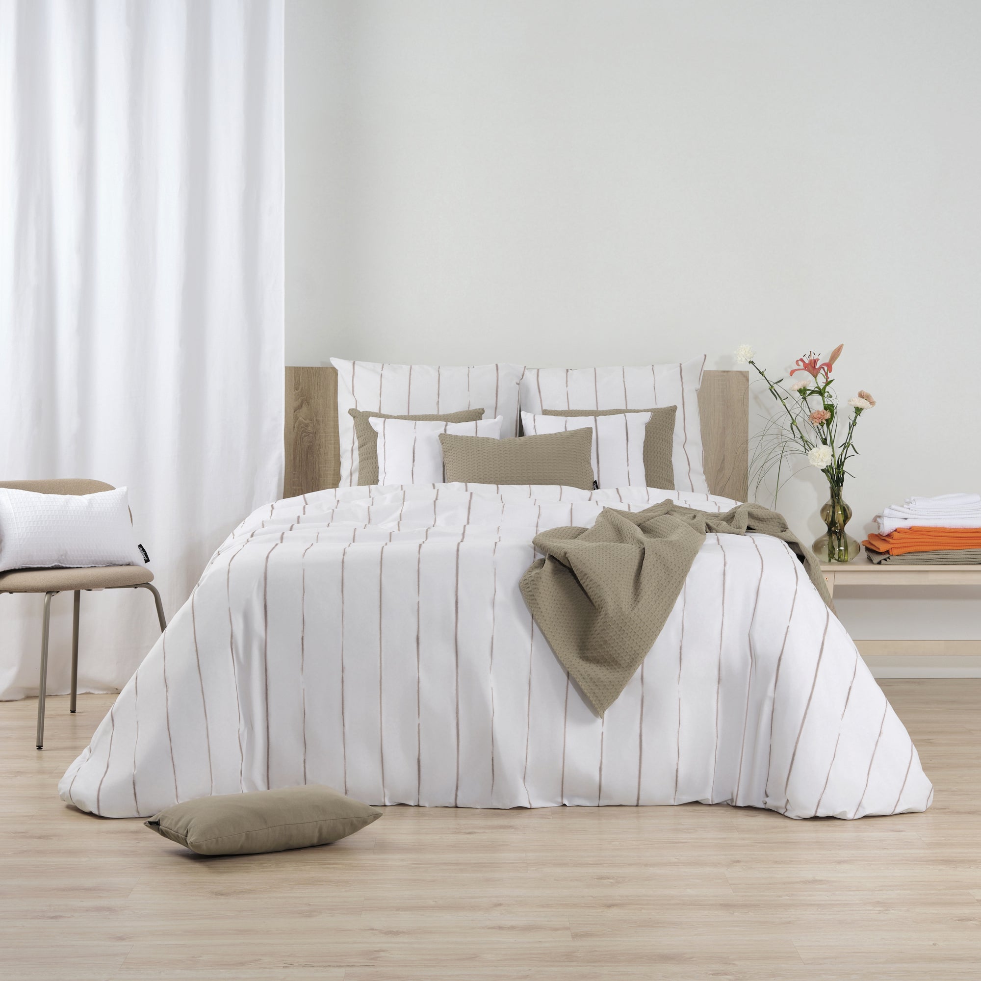 Housse de couette Andover Brown 100% coton