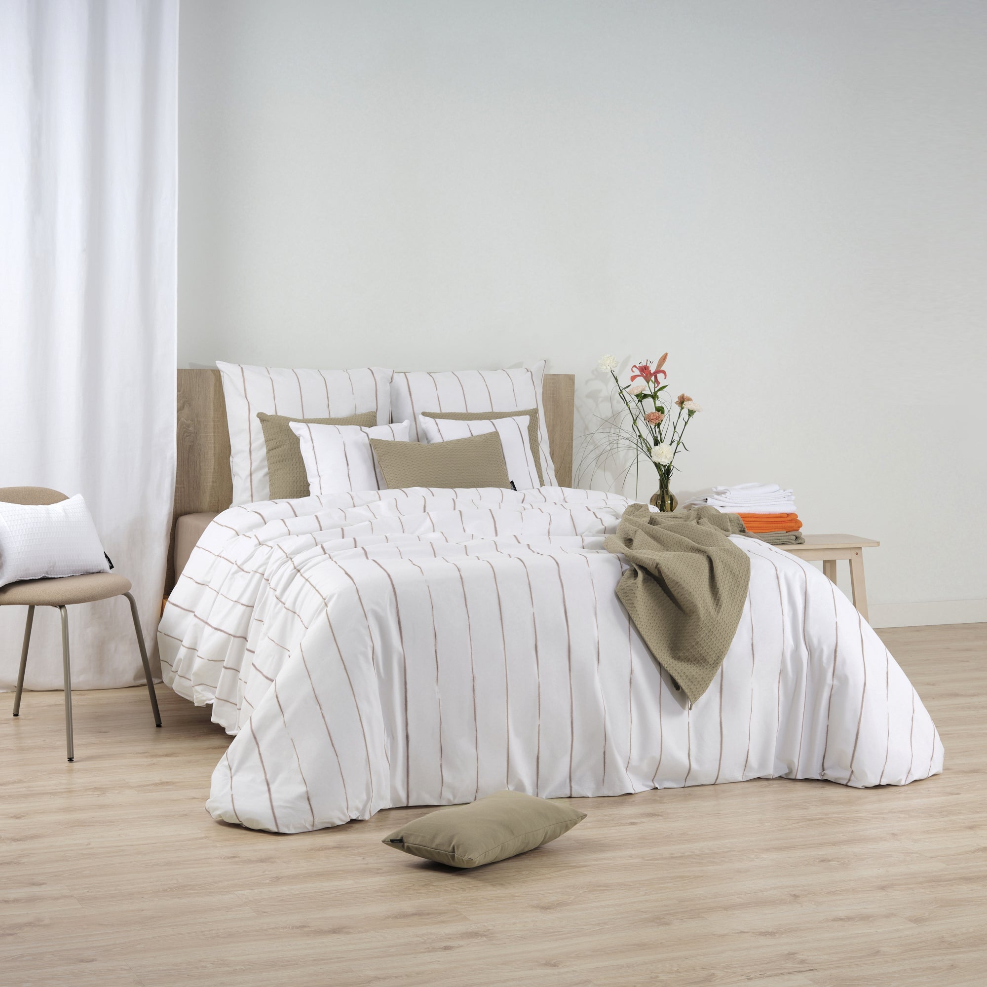 Housse de couette Andover Brown 100% coton