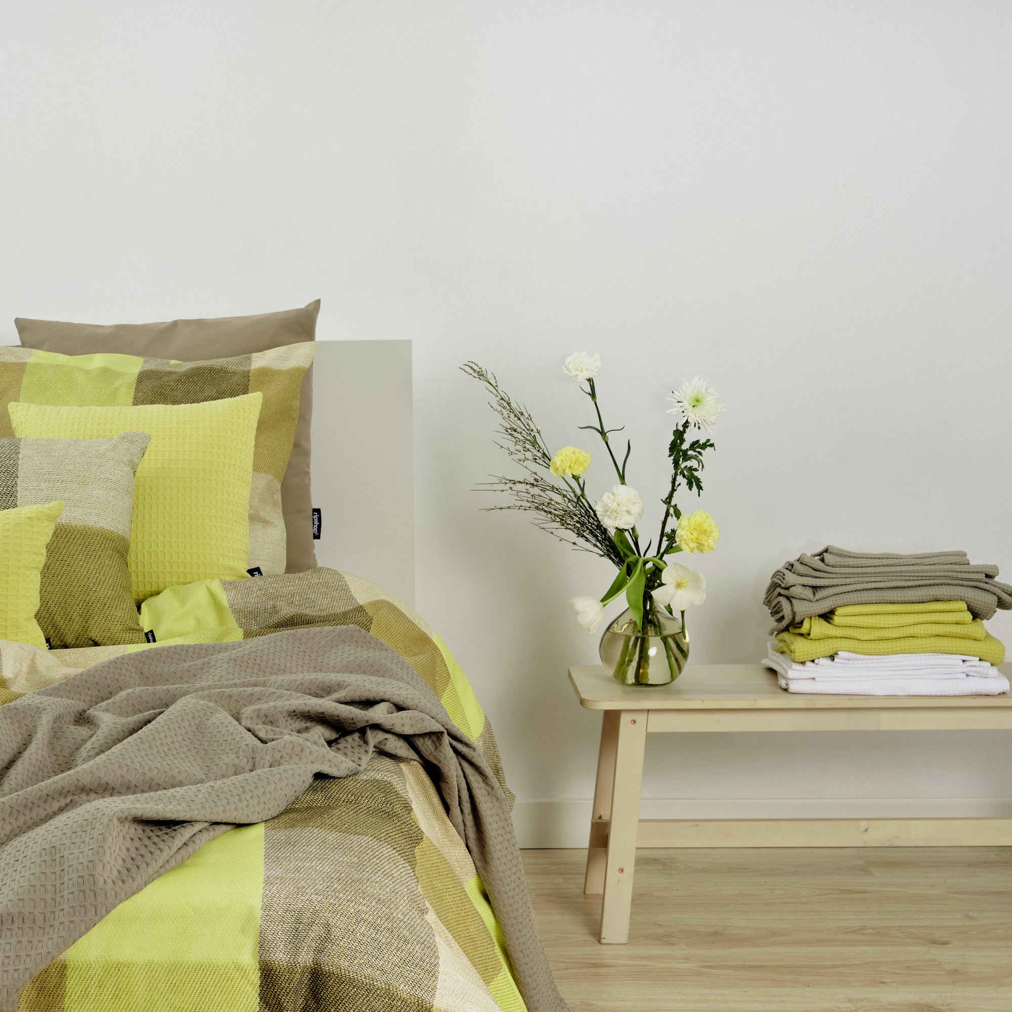 Housse de couette Bath Green 100% coton