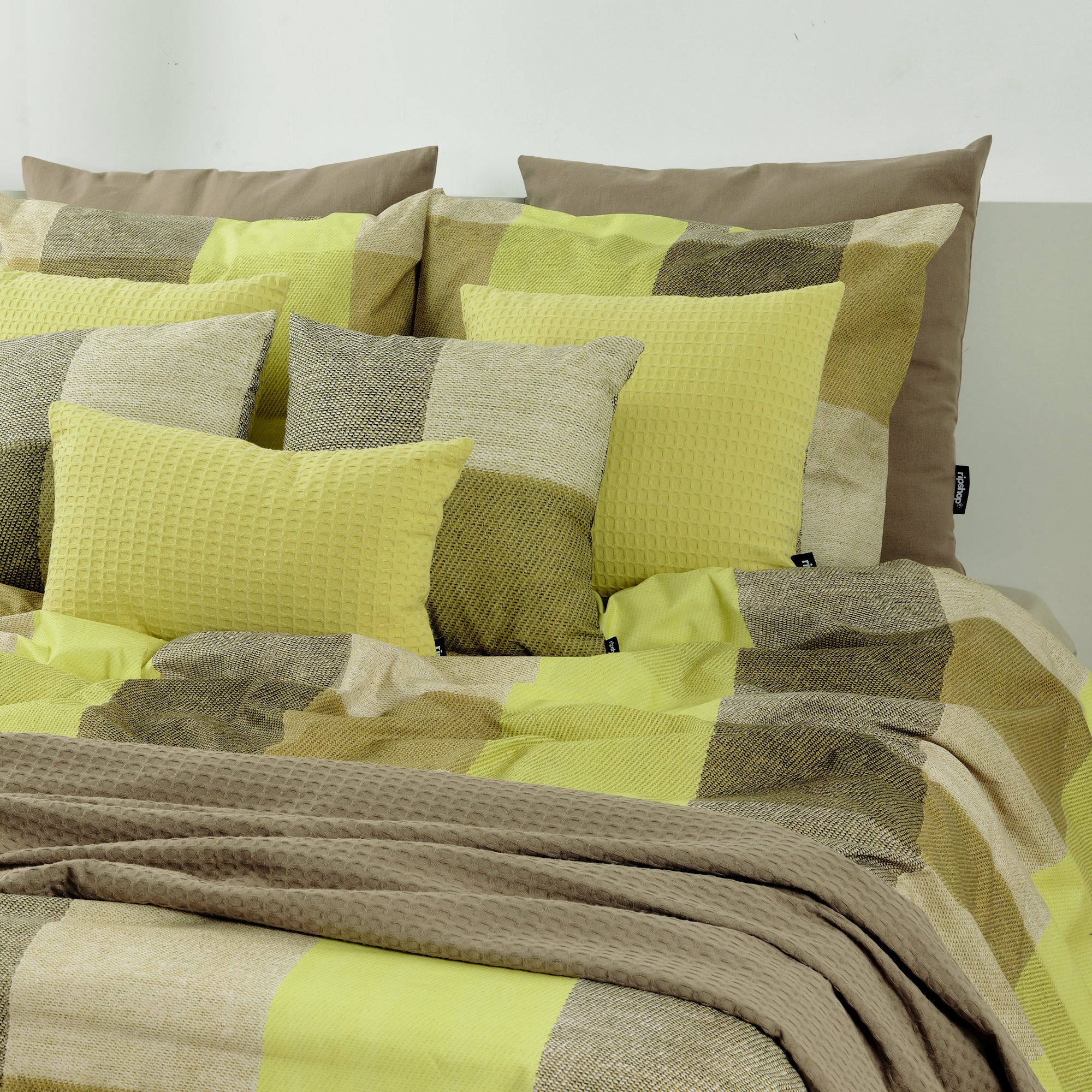 Housse de couette Bath Green 100% coton