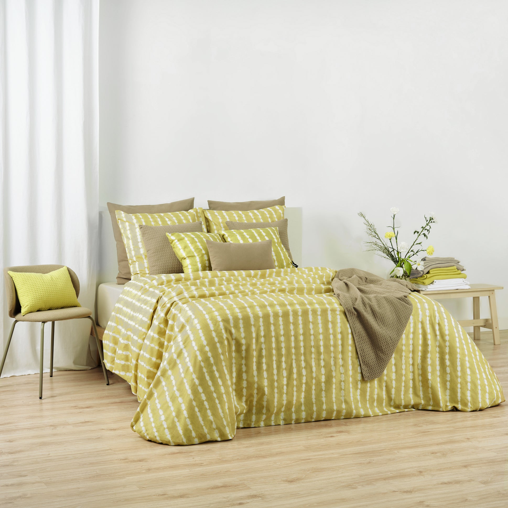 Housse de couette Bolton Vert Clair 100% coton