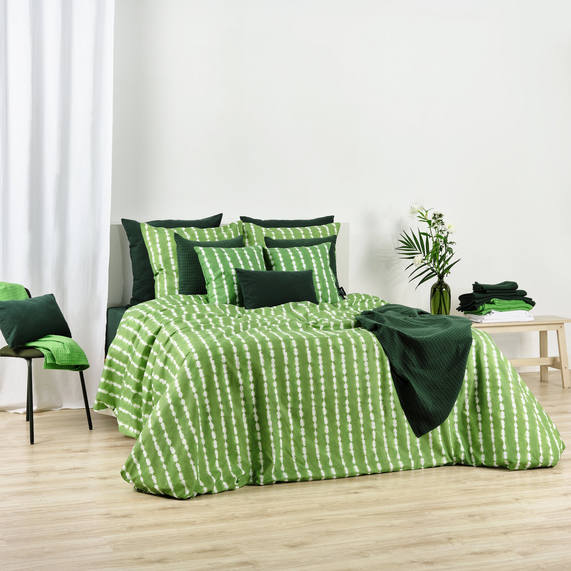 Housse de couette Bolton Green 100% coton