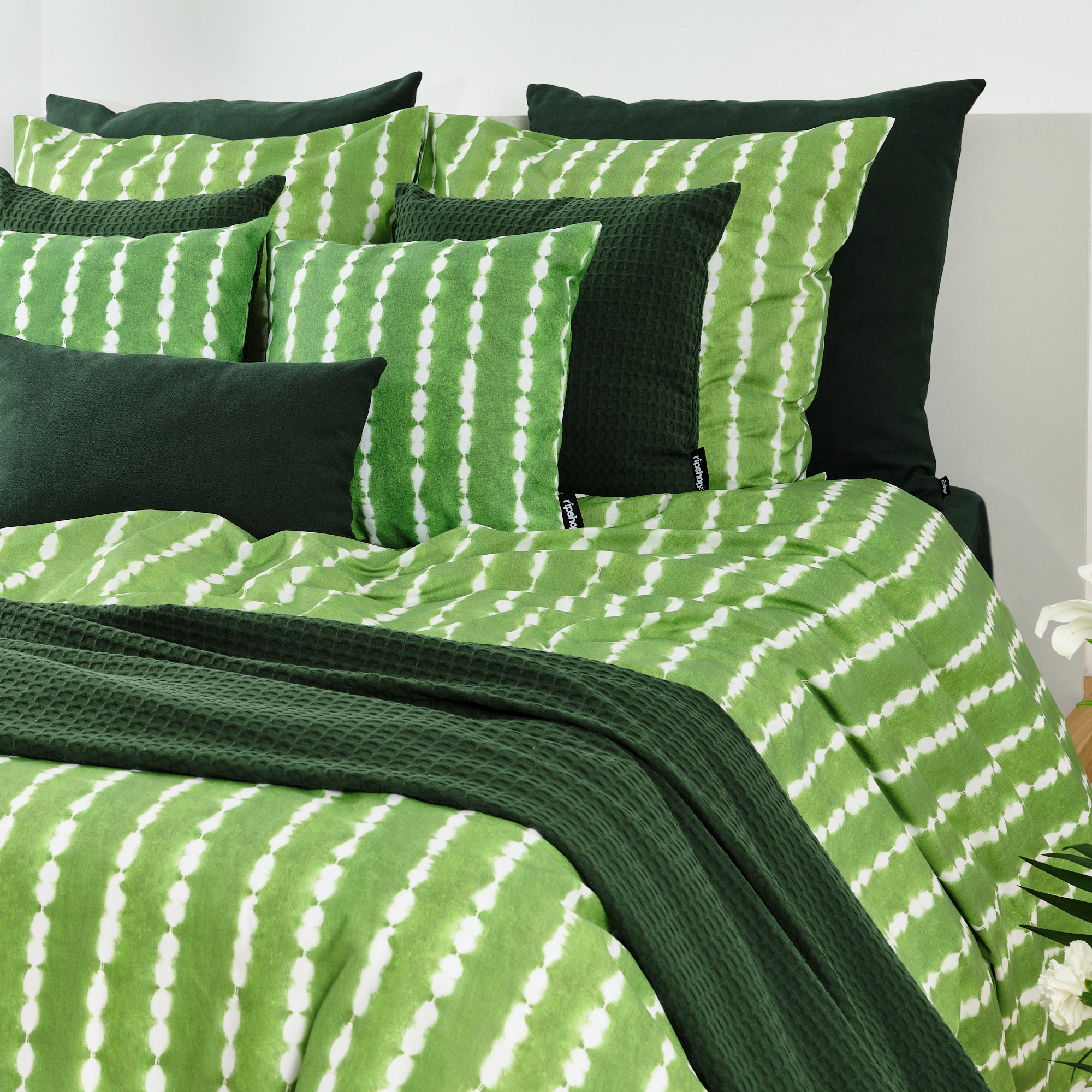 Housse de couette Bolton Green 100% coton