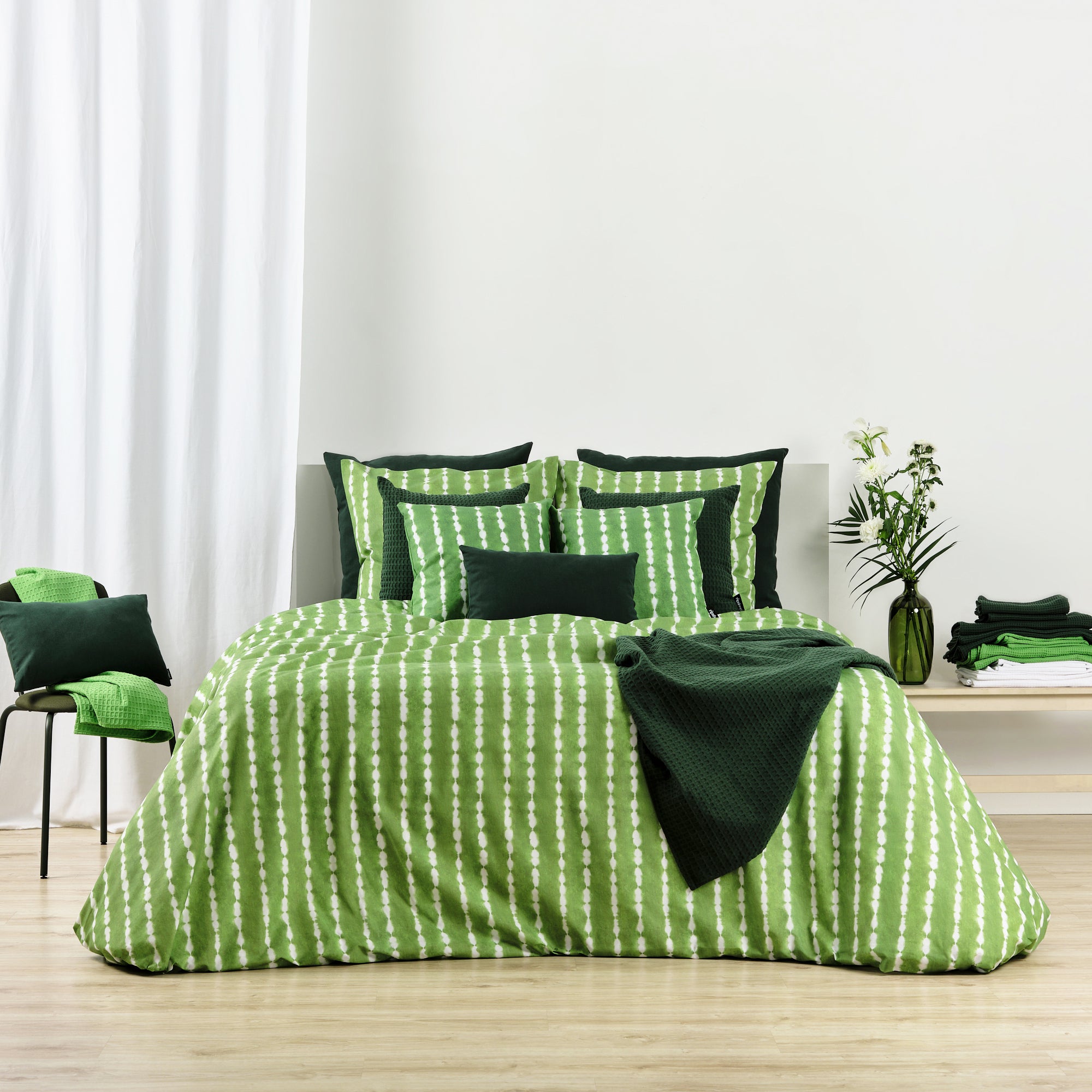 Housse de couette Bolton Green 100% coton