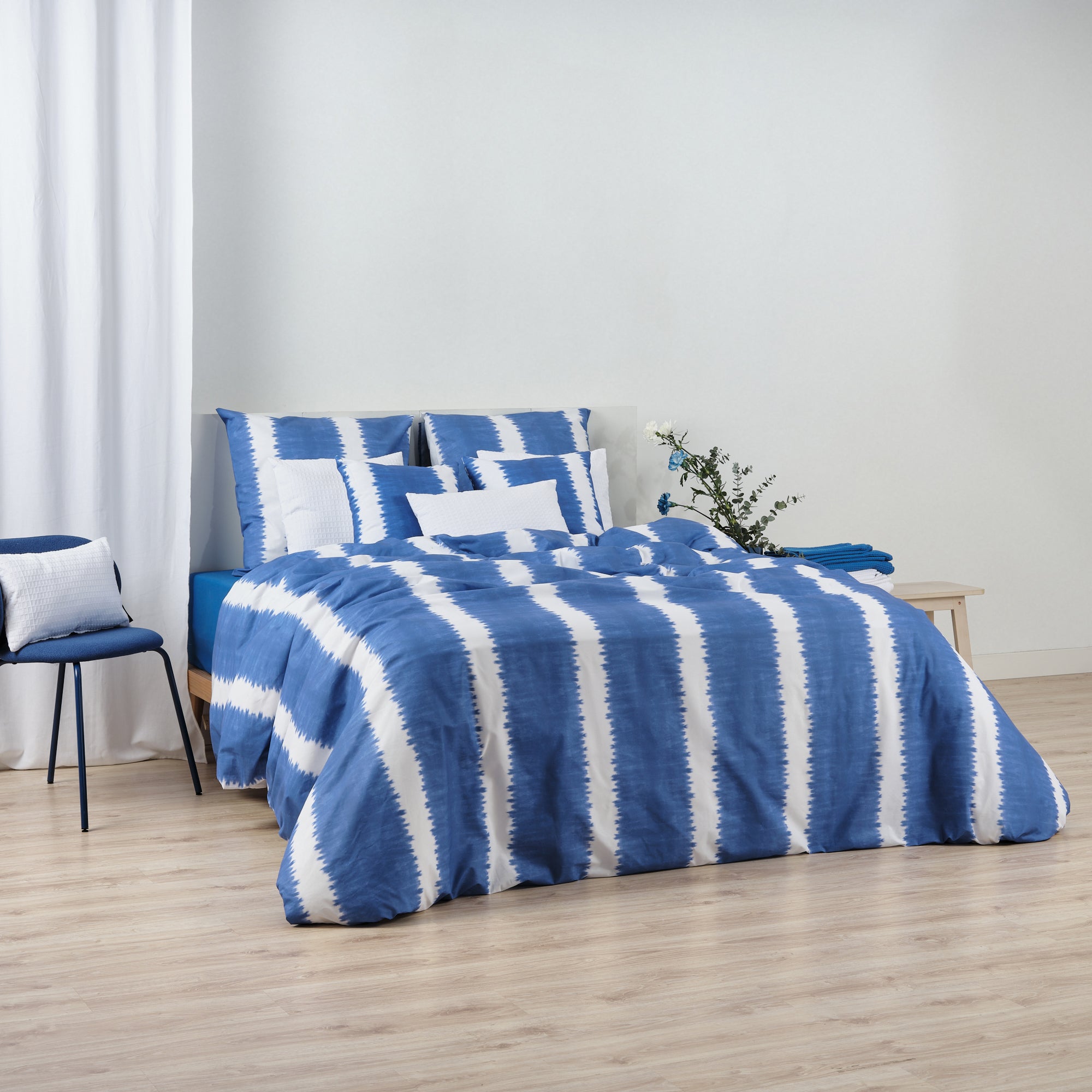 Housse de couette Bristol Cobalt Blue 100% coton