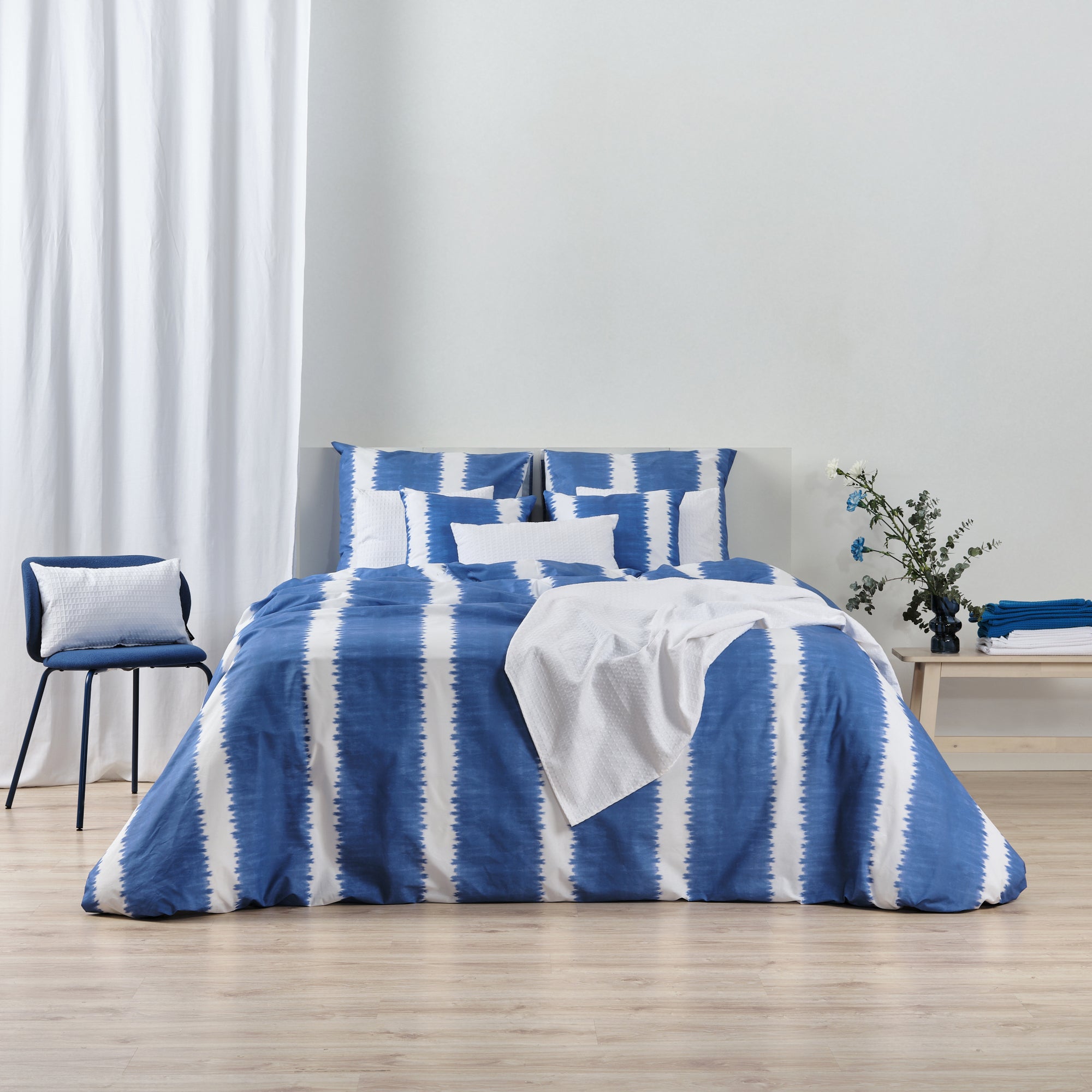 Housse de couette Bristol Cobalt Blue 100% coton