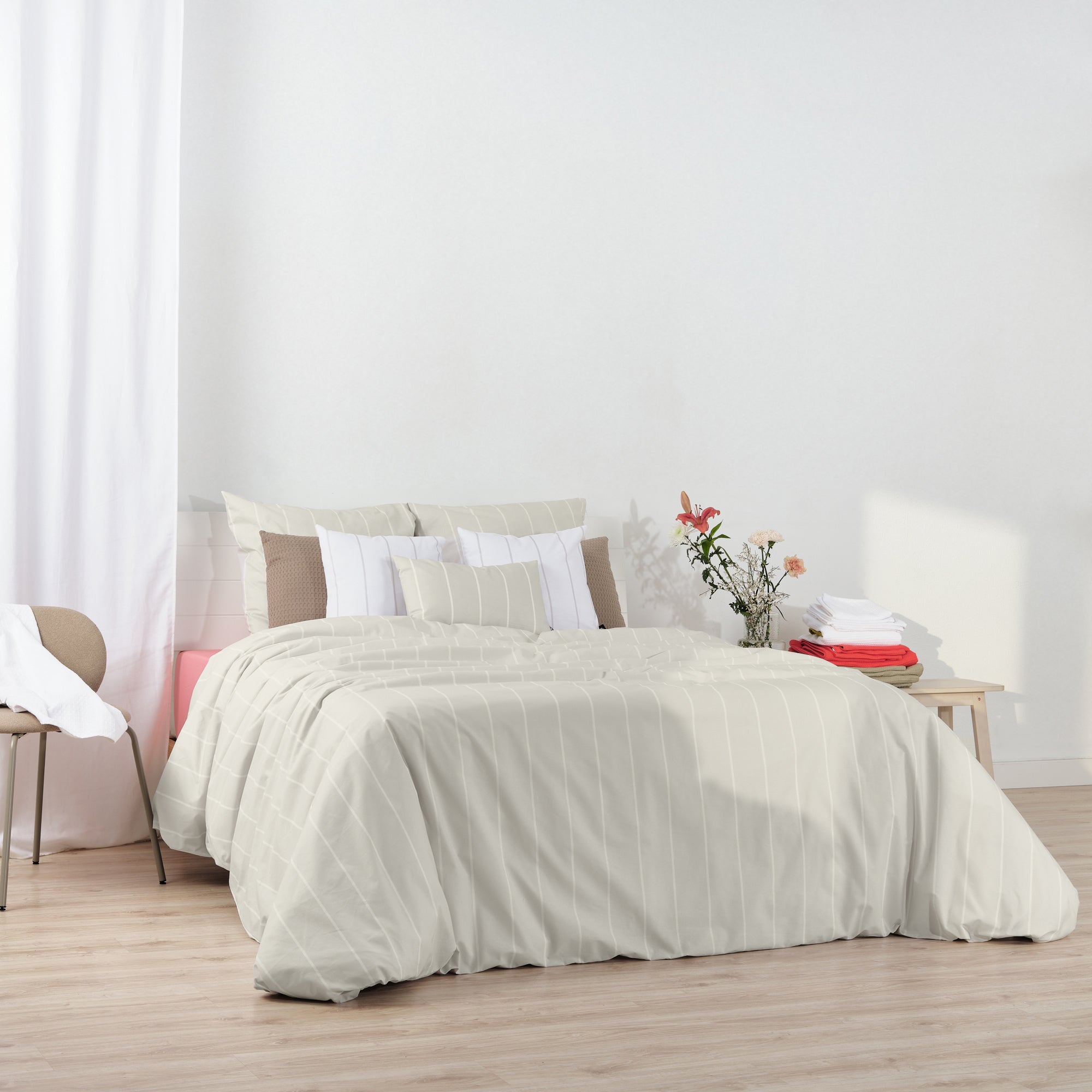 Housse de couette Clifton Beige 100% coton