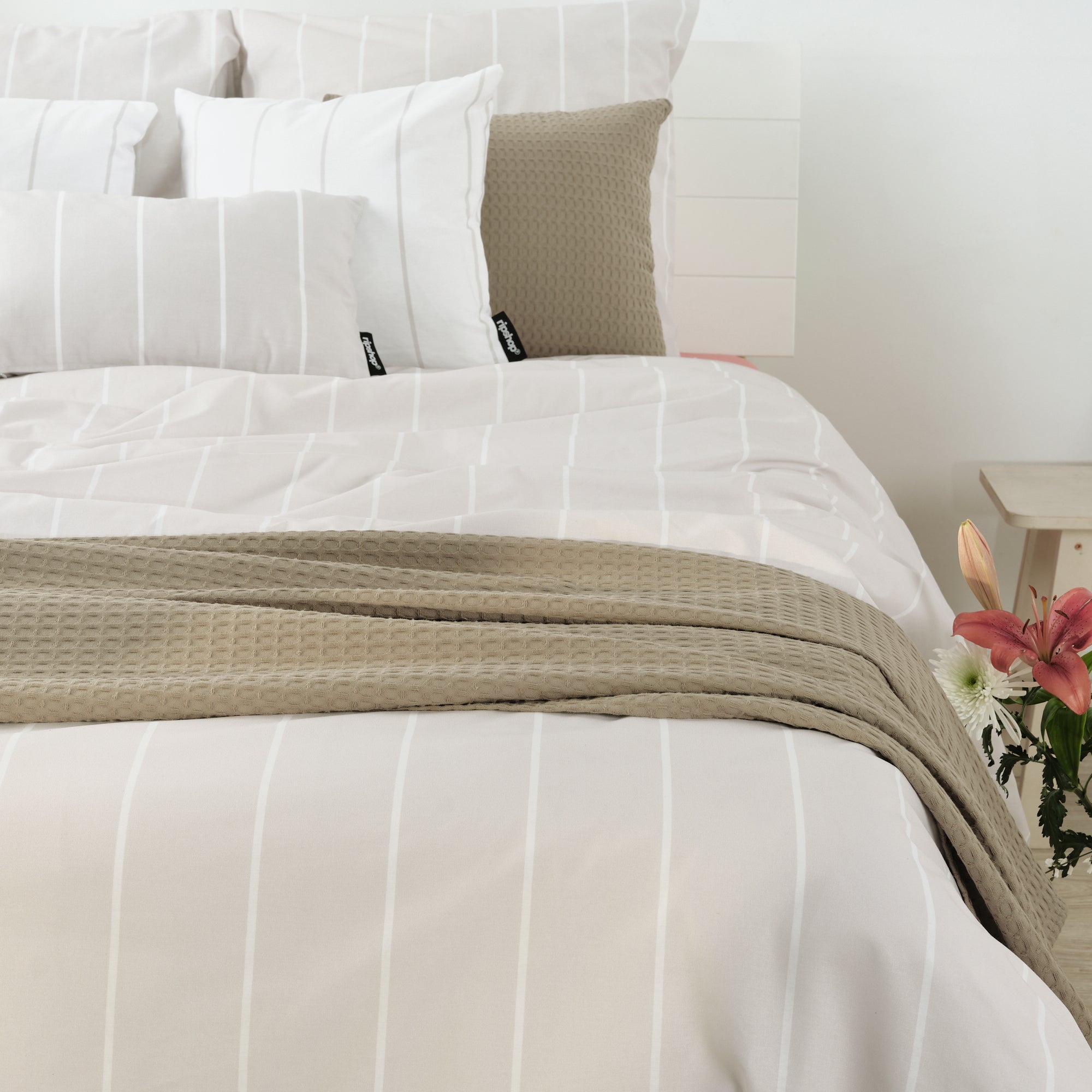 Housse de couette Clifton Beige 100% coton