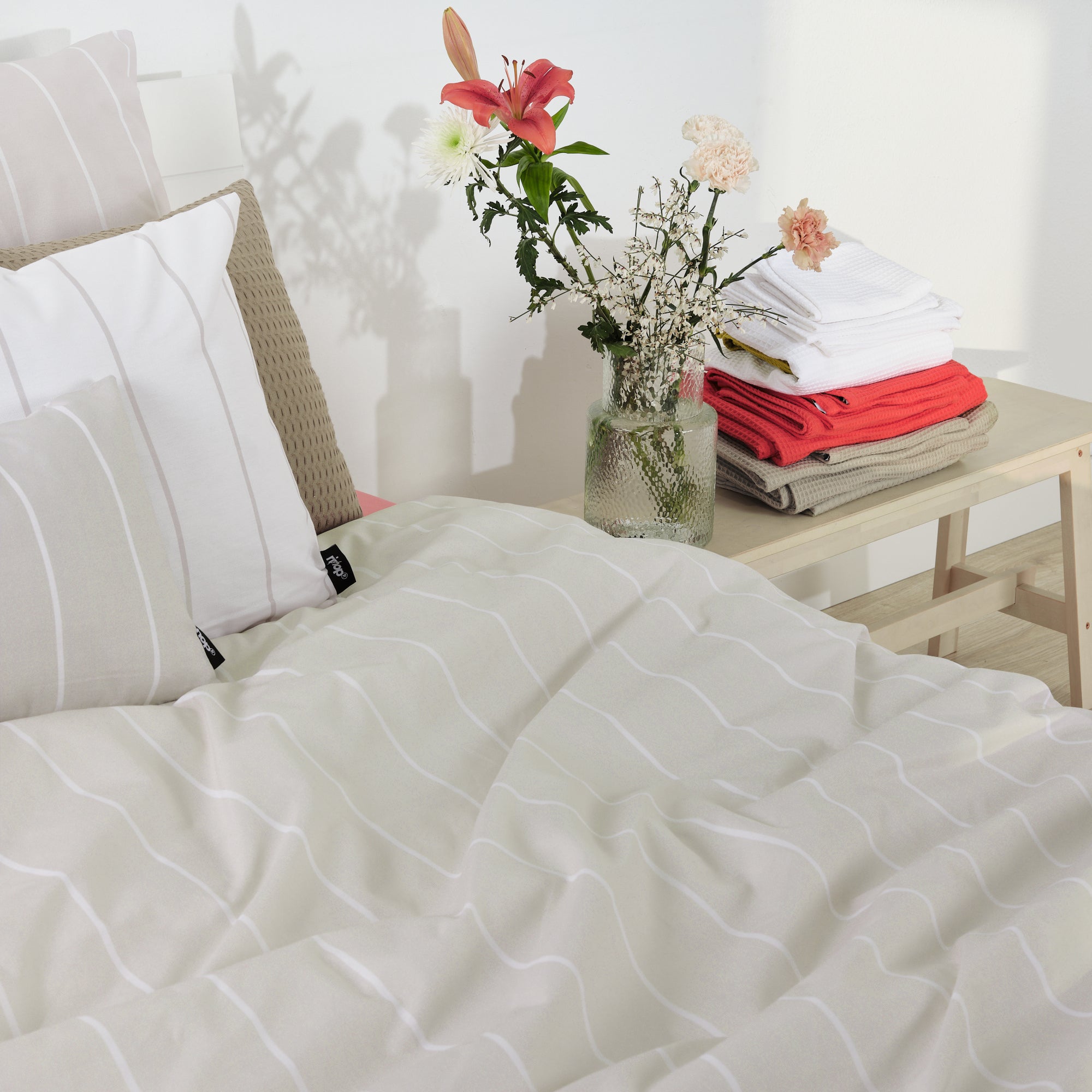 Housse de couette Clifton Beige 100% coton