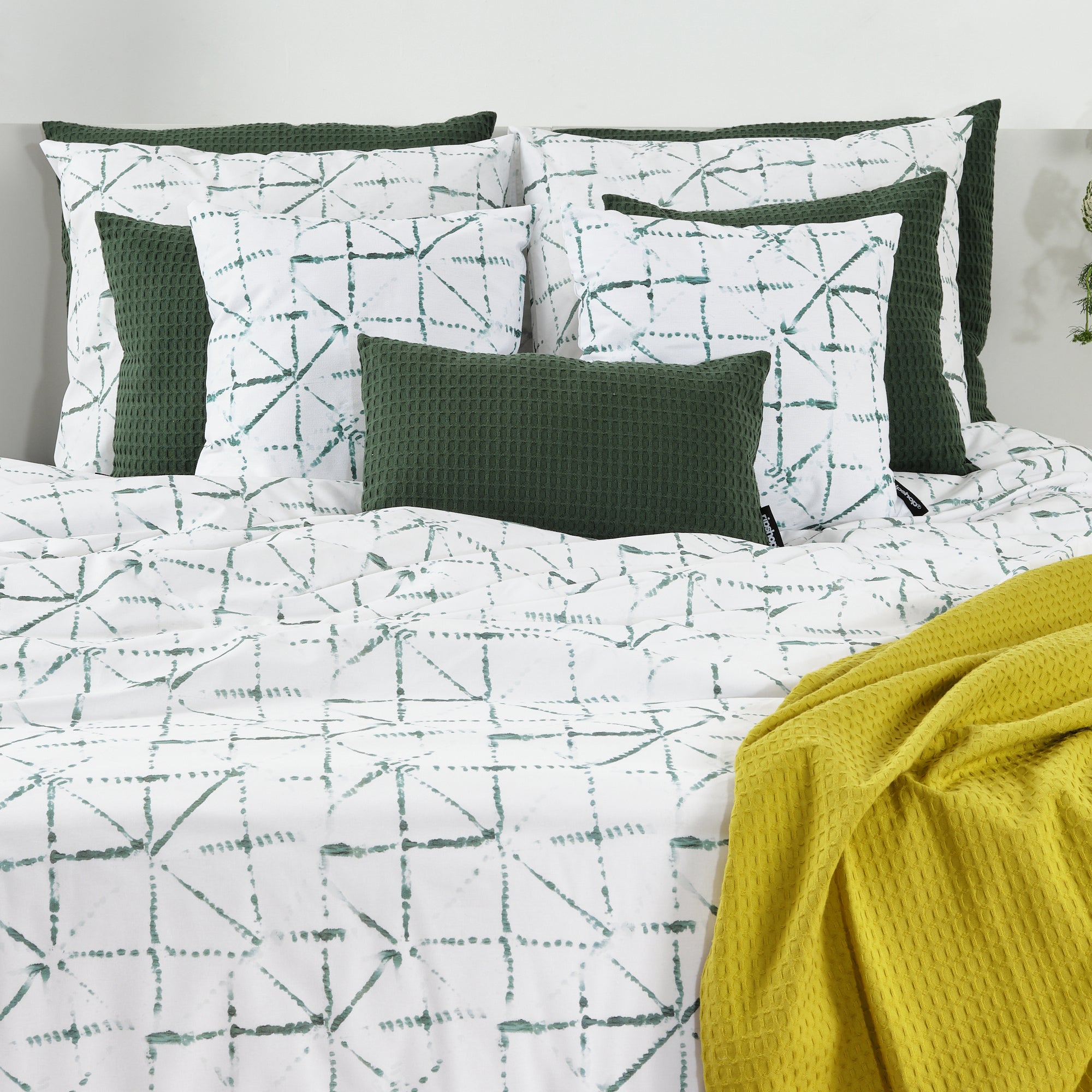 Crawley Dark Green Duvet Cover 100% Cotton