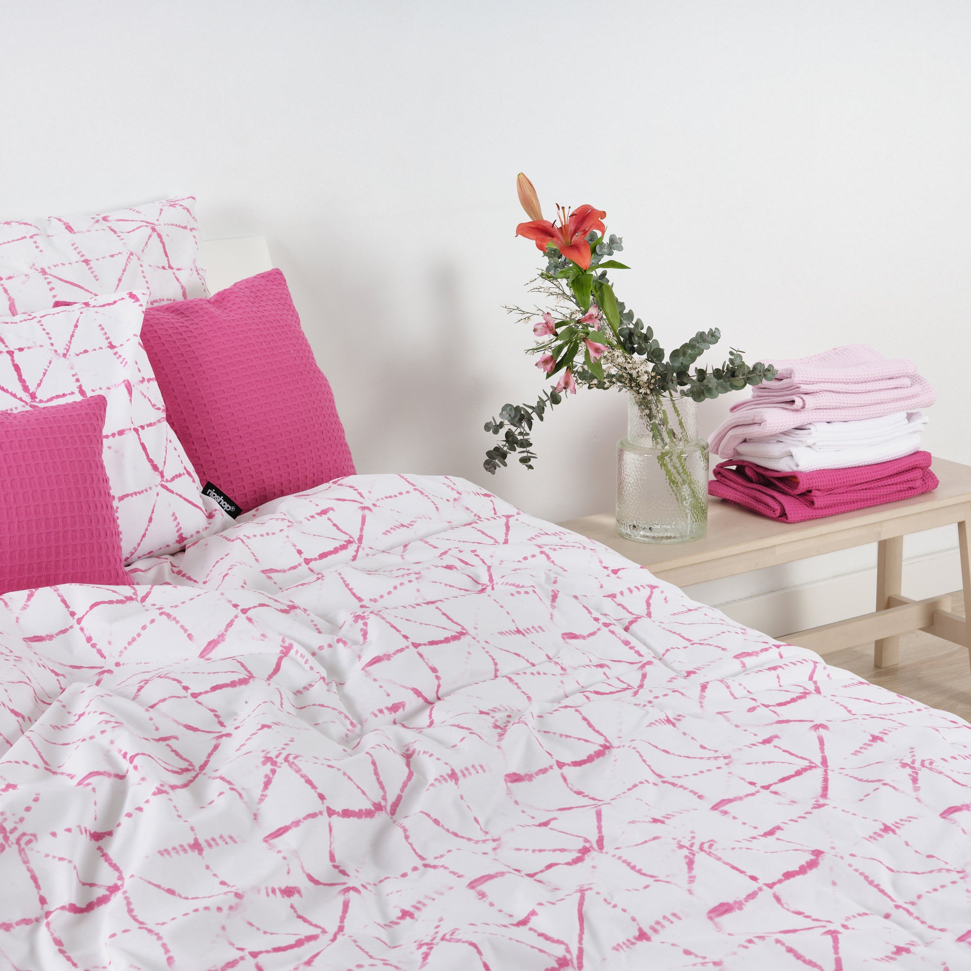 Housse de couette Crawley Fuchsia 100% coton