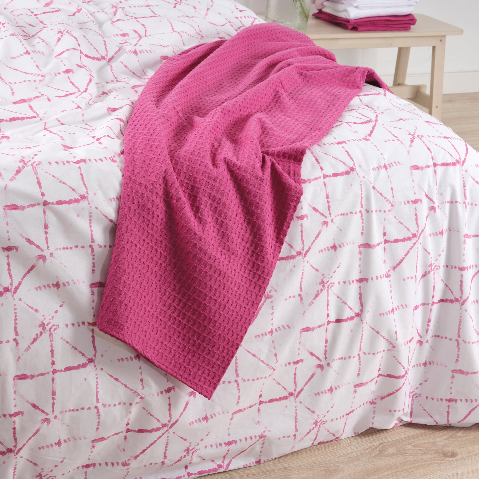 Housse de couette Crawley Fuchsia 100% coton
