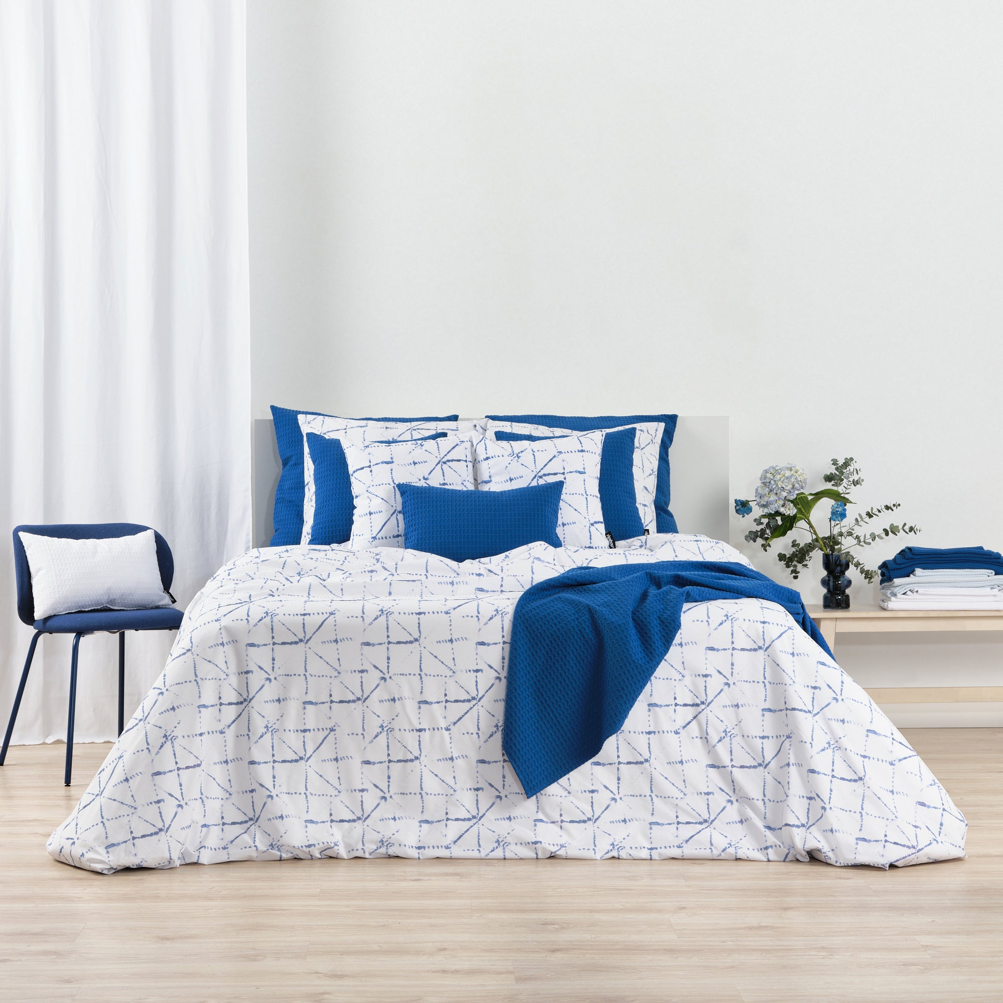 Crawley Blue Duvet Cover 100% Cotton