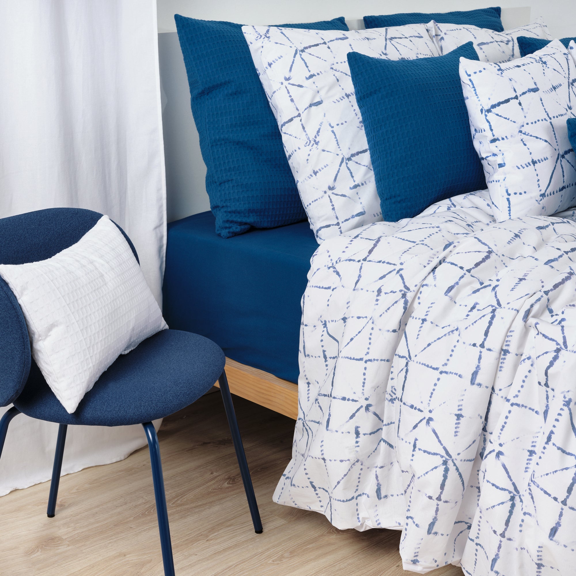 Crawley Blue Duvet Cover 100% Cotton