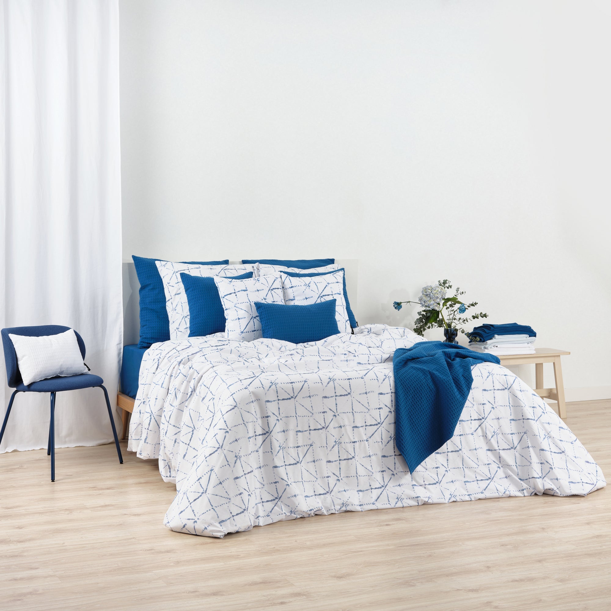 Crawley Blue Duvet Cover 100% Cotton